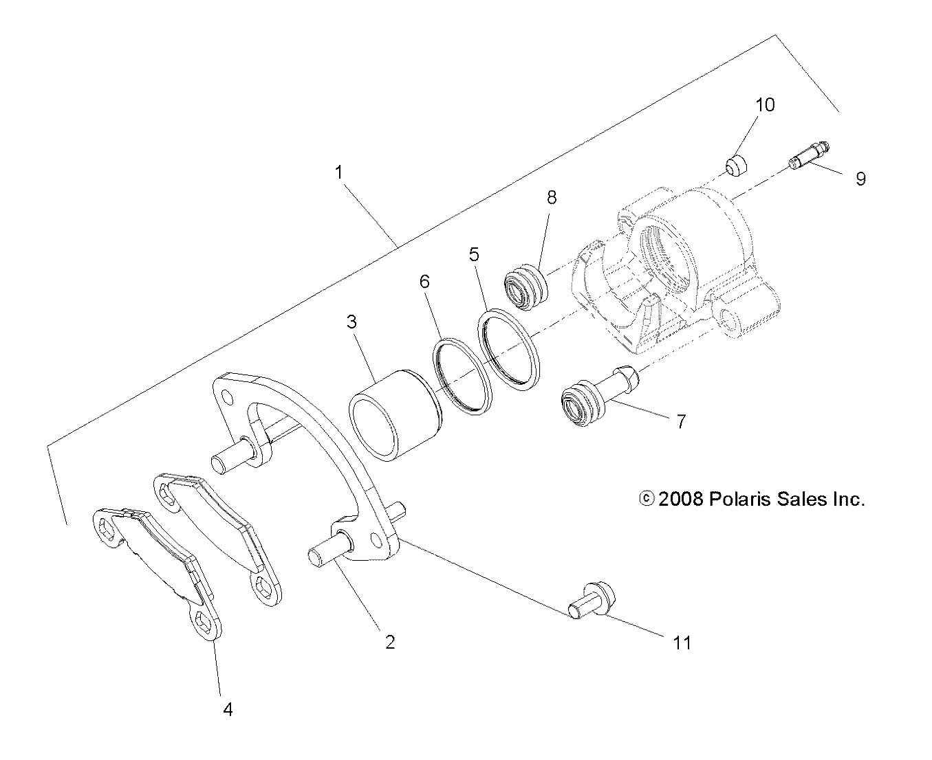 Part Number : 1912367 BRAKE CALIPER ASSEMBLY  REAR