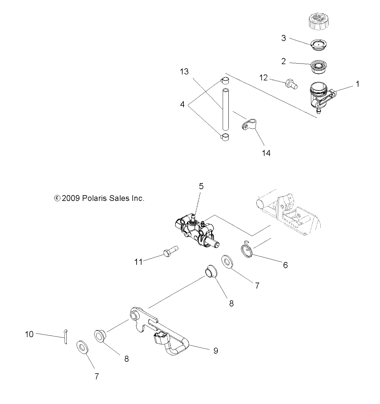 Foto diagrama Polaris que contem a peça 7080573