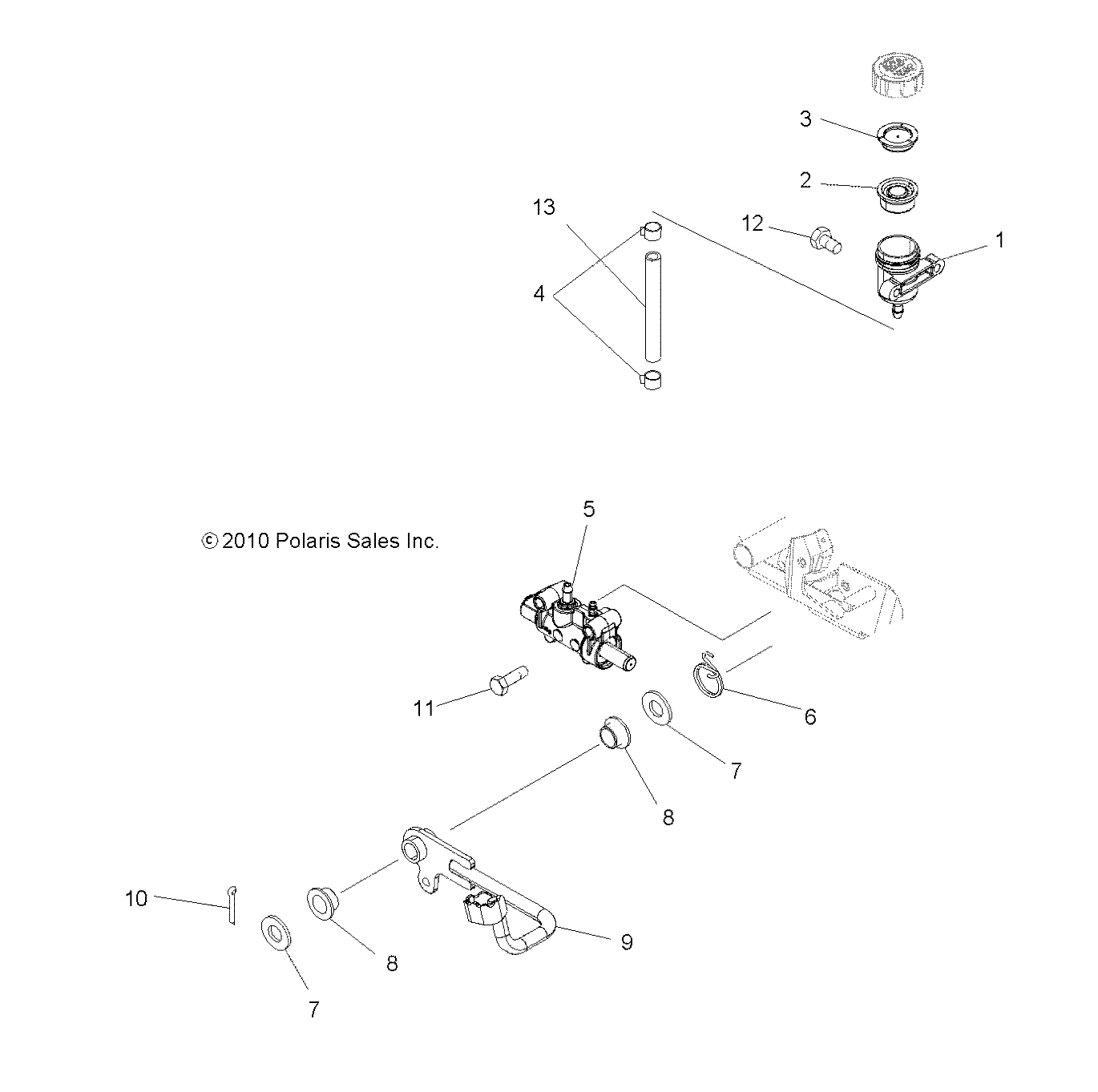 Foto diagrama Polaris que contem a peça 1910919-067