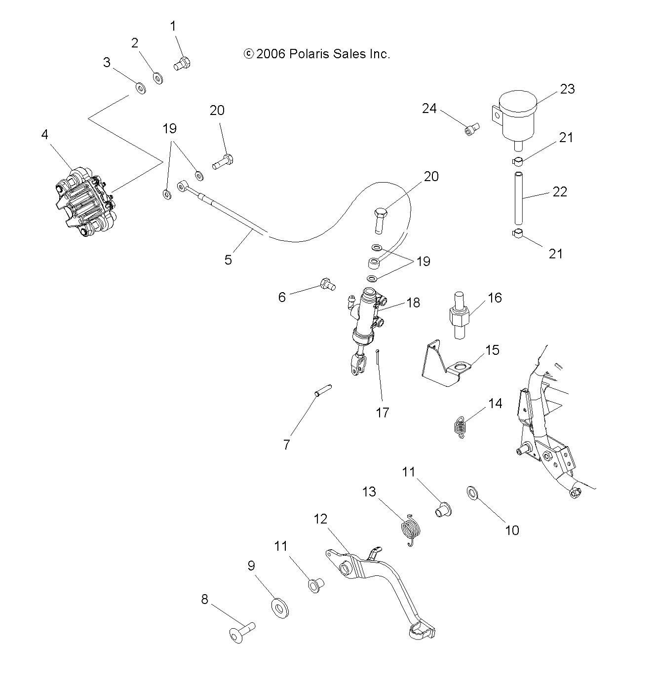 Foto diagrama Polaris que contem a peça 7512277