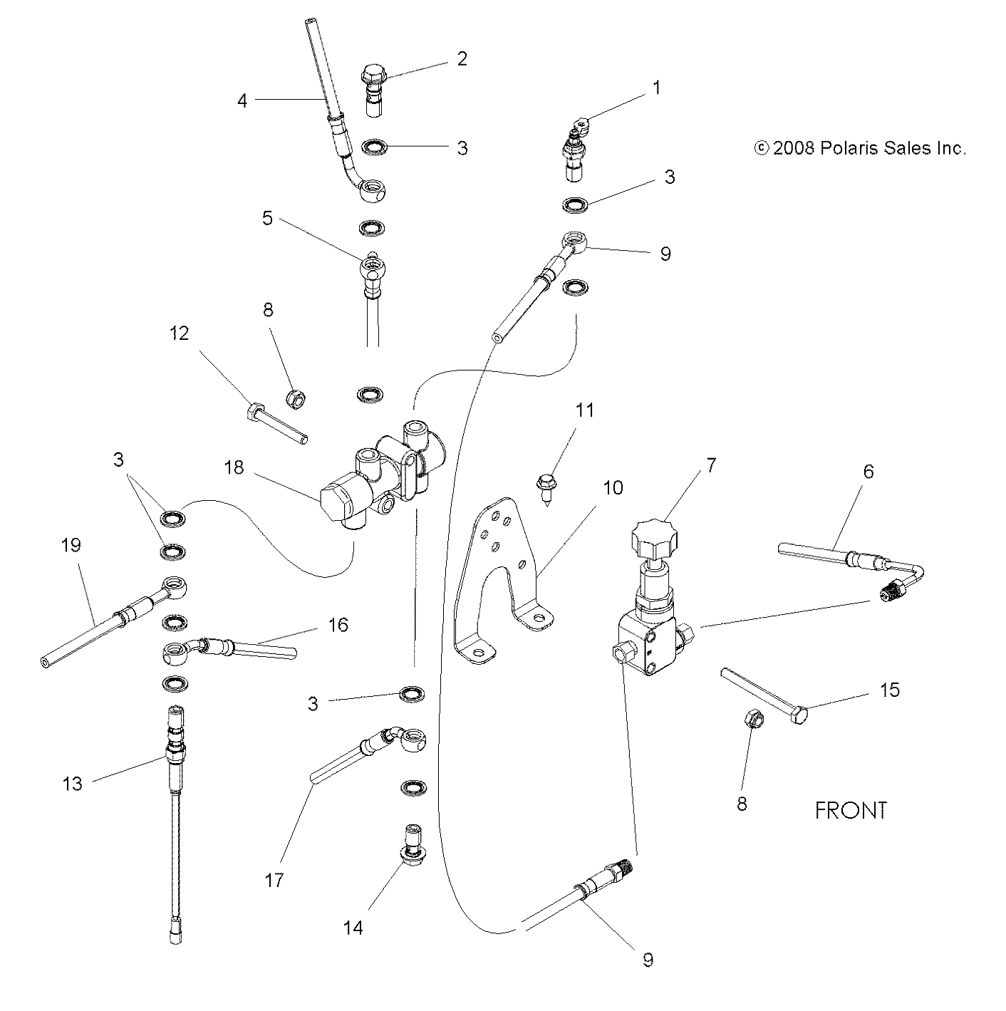 Foto diagrama Polaris que contem a peça 4012484