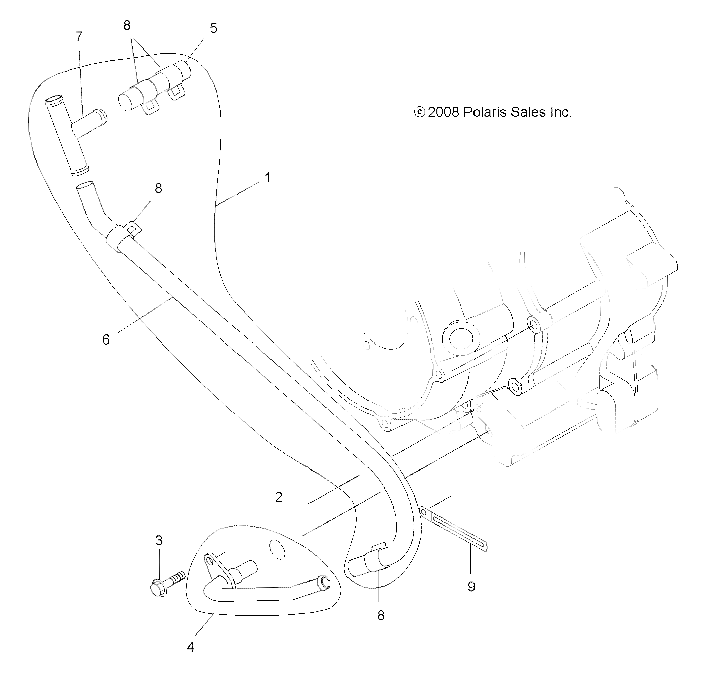 Foto diagrama Polaris que contem a peça 3084085