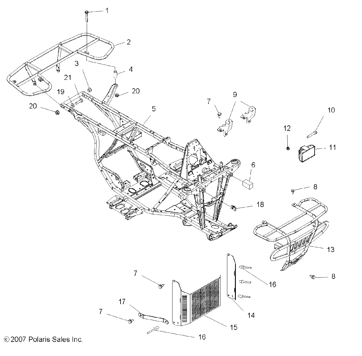 Foto diagrama Polaris que contem a peça 1013744-067