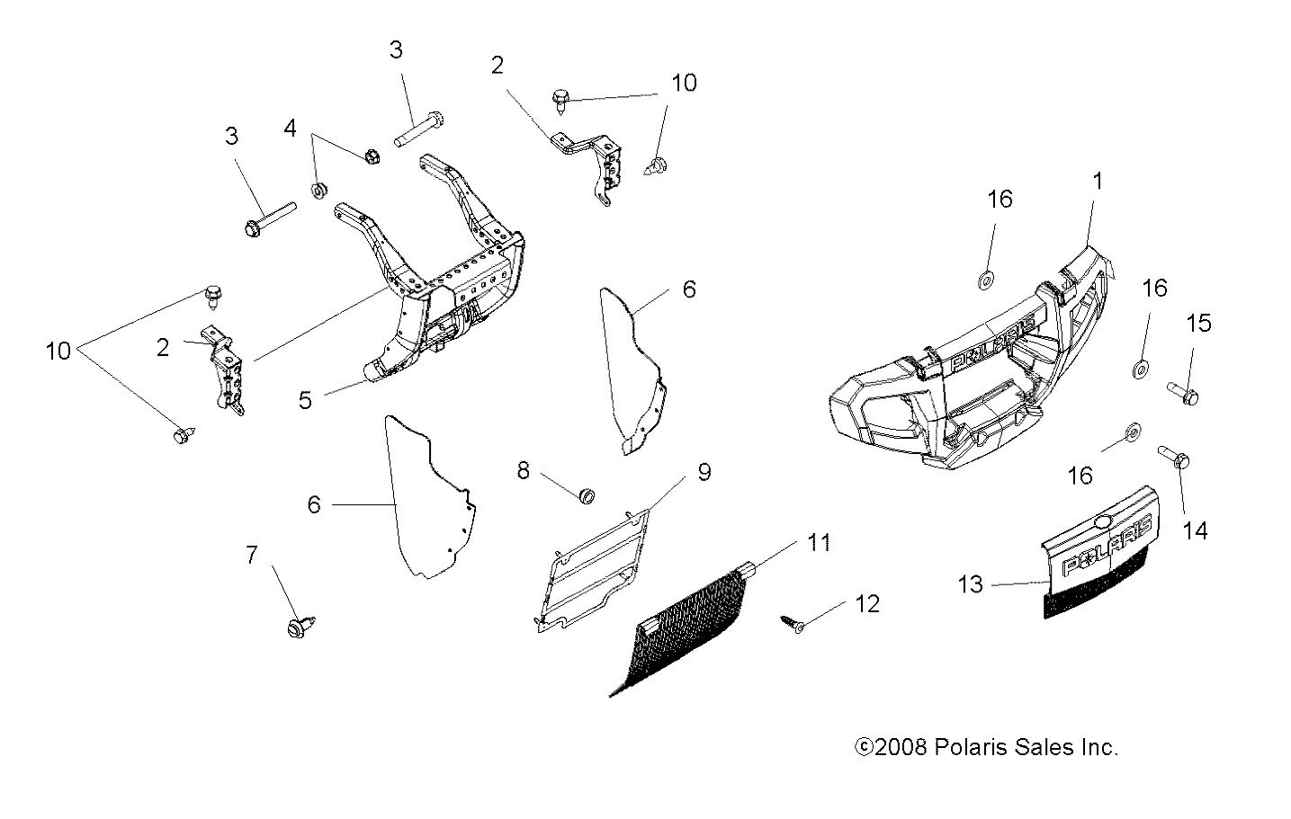 Foto diagrama Polaris que contem a peça 1014591-067