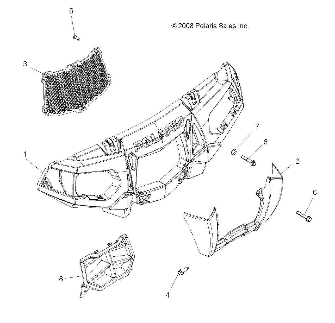 Part Number : 5250639-385 FANG COVER  FRONT  CLOUD SILVE