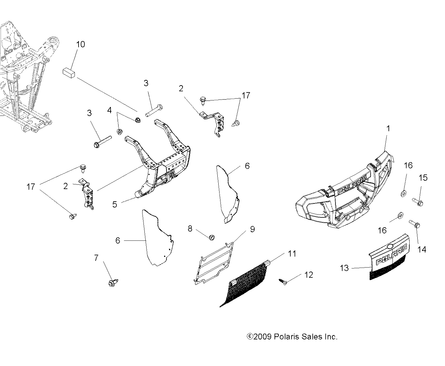 Foto diagrama Polaris que contem a peça 5436991-070