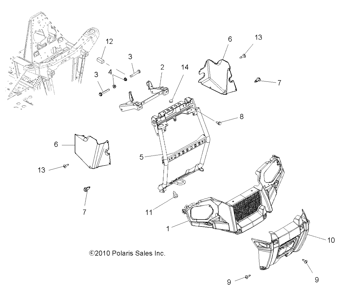 Foto diagrama Polaris que contem a peça 5411009