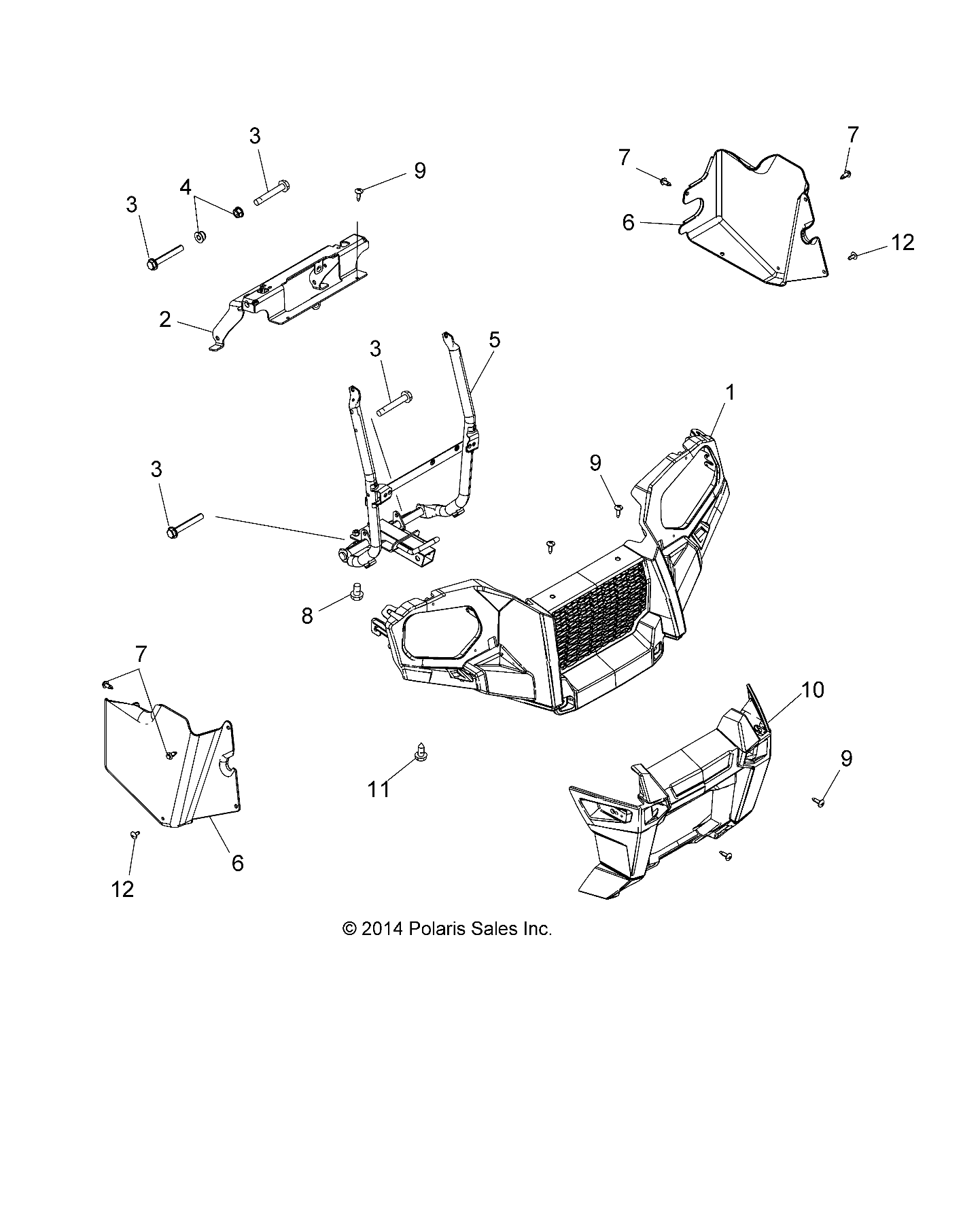 Foto diagrama Polaris que contem a peça 5438690