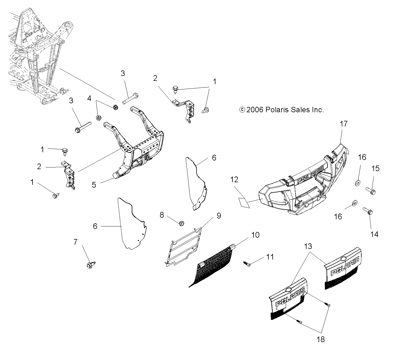 Foto diagrama Polaris que contem a peça 7512097