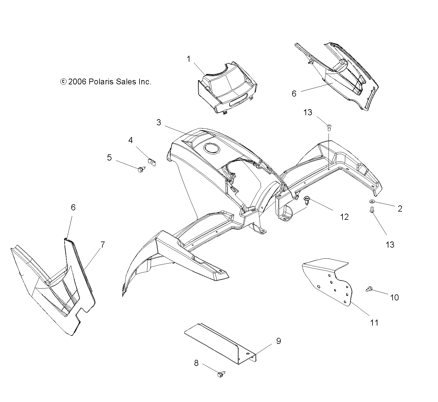 Foto diagrama Polaris que contem a peça 2633307-177