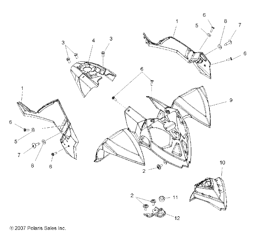 Foto diagrama Polaris que contem a peça 5437708-570