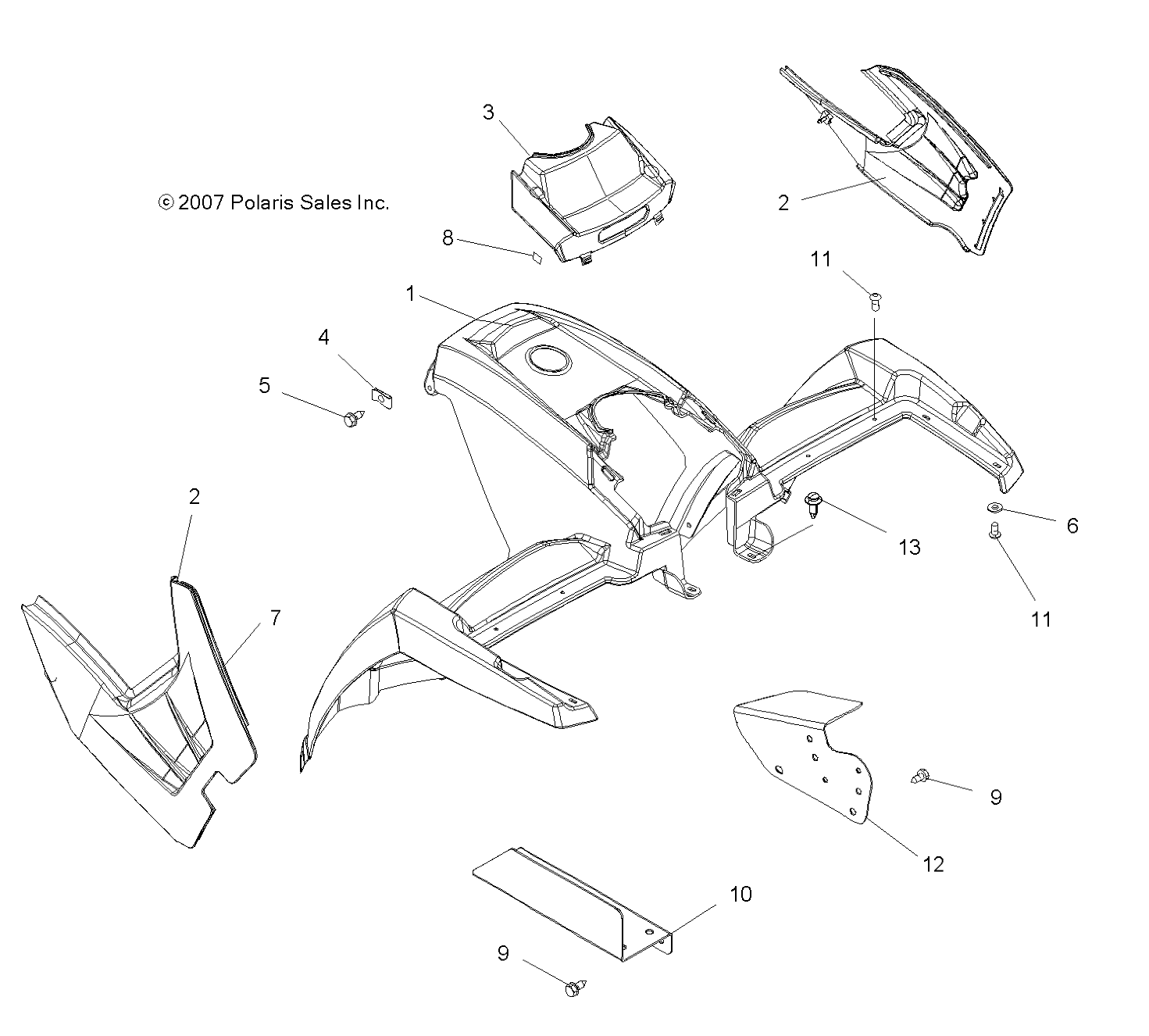 Part Number : 2633635-464 ASM-CAB FR SVC PNTD STLTH BLK