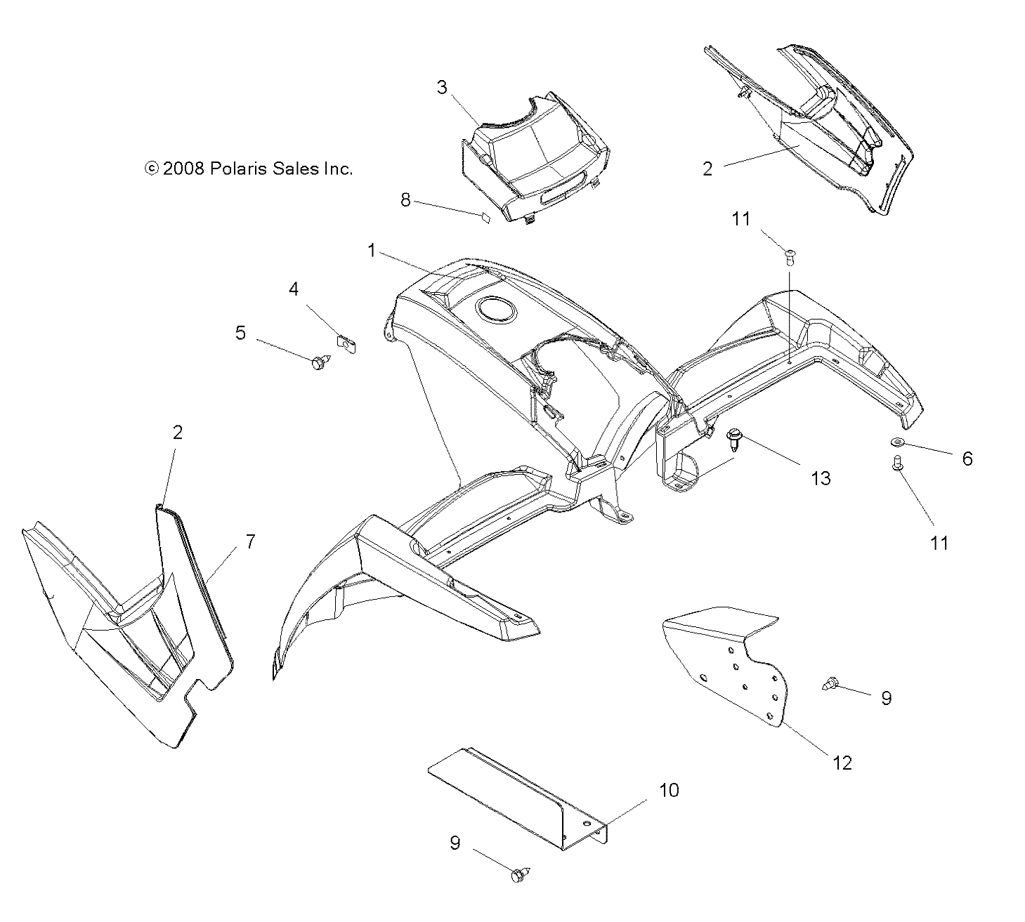 Part Number : 2633803-498 CAB ASSEMBLY  FRONT  SB GRN MT