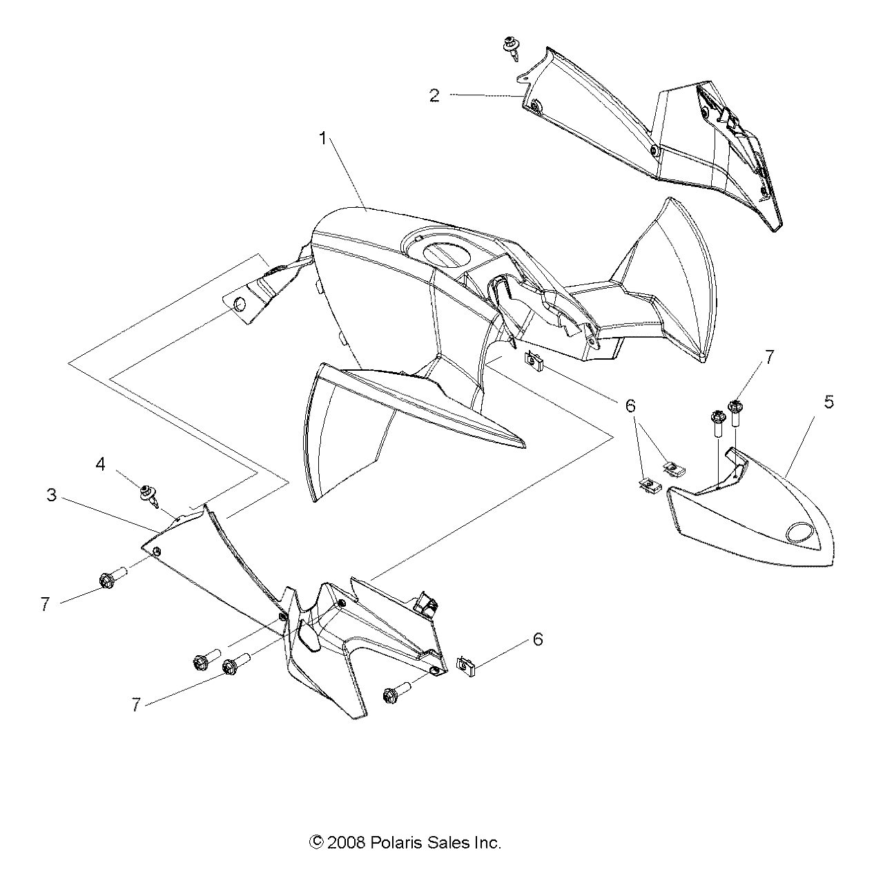 Foto diagrama Polaris que contem a peça 7518897