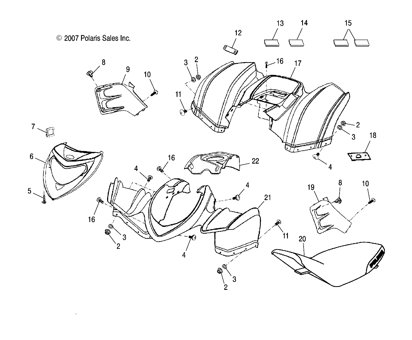 Foto diagrama Polaris que contem a peça 0450040