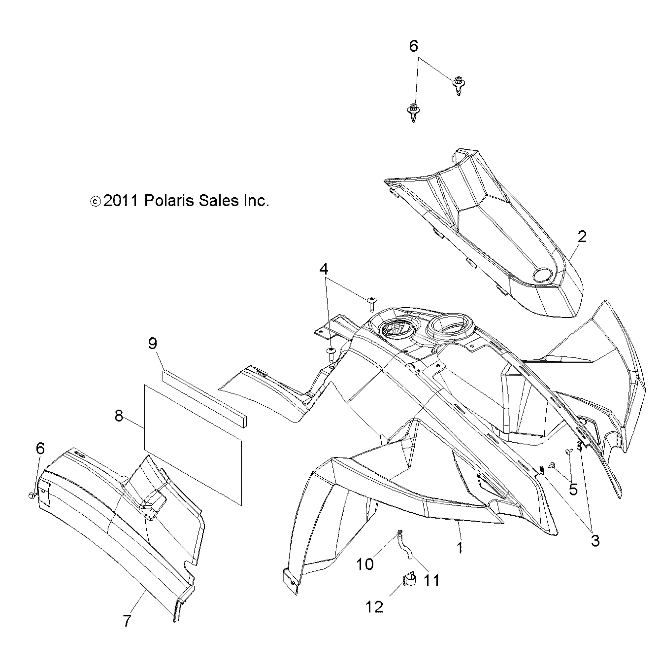 Foto diagrama Polaris que contem a peça 5437921-070