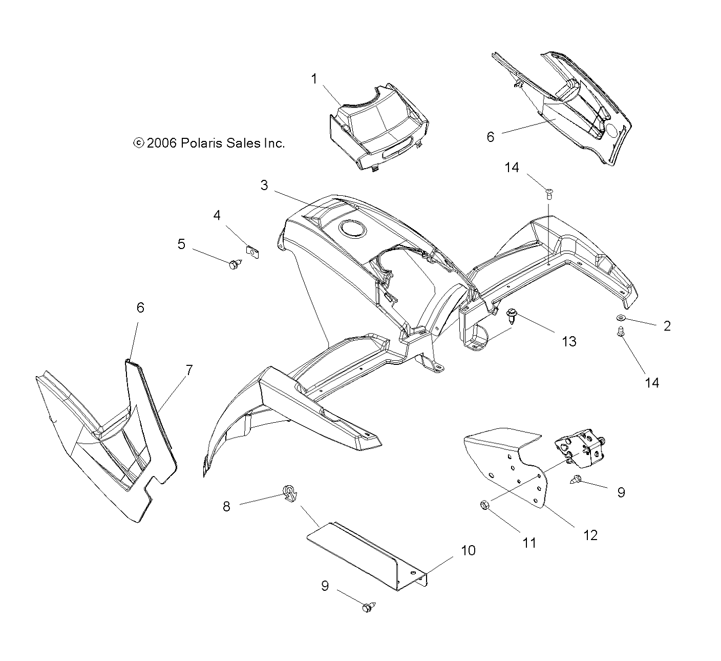 Foto diagrama Polaris que contem a peça 5437001-293