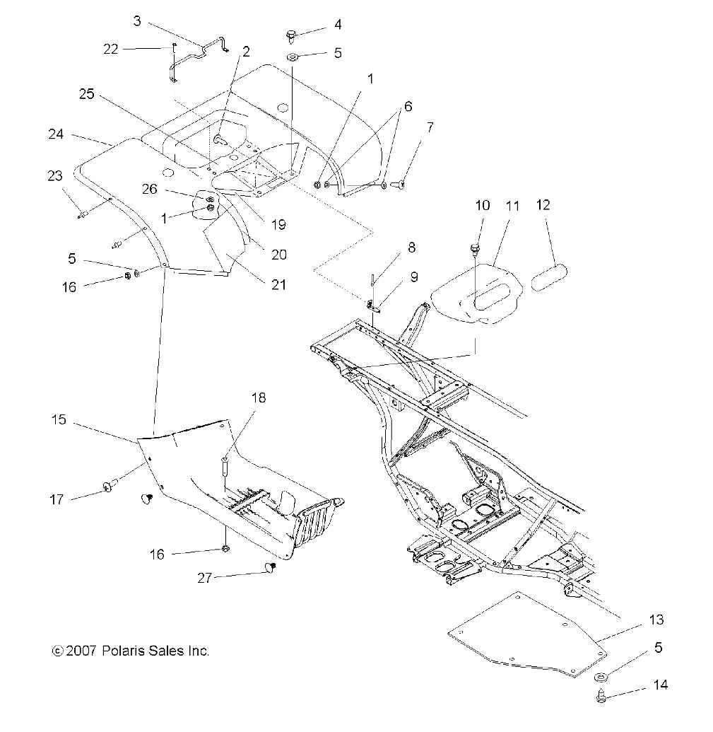 Foto diagrama Polaris que contem a peça 5246091