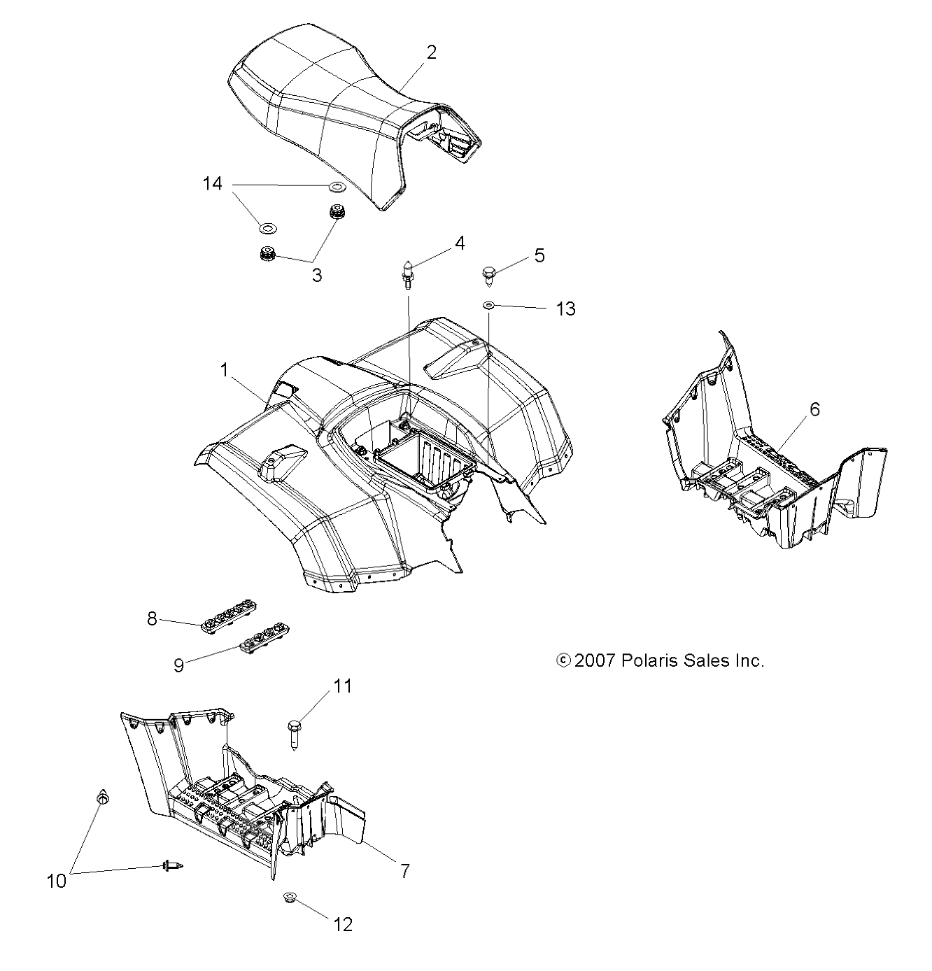 Foto diagrama Polaris que contem a peça 5910283