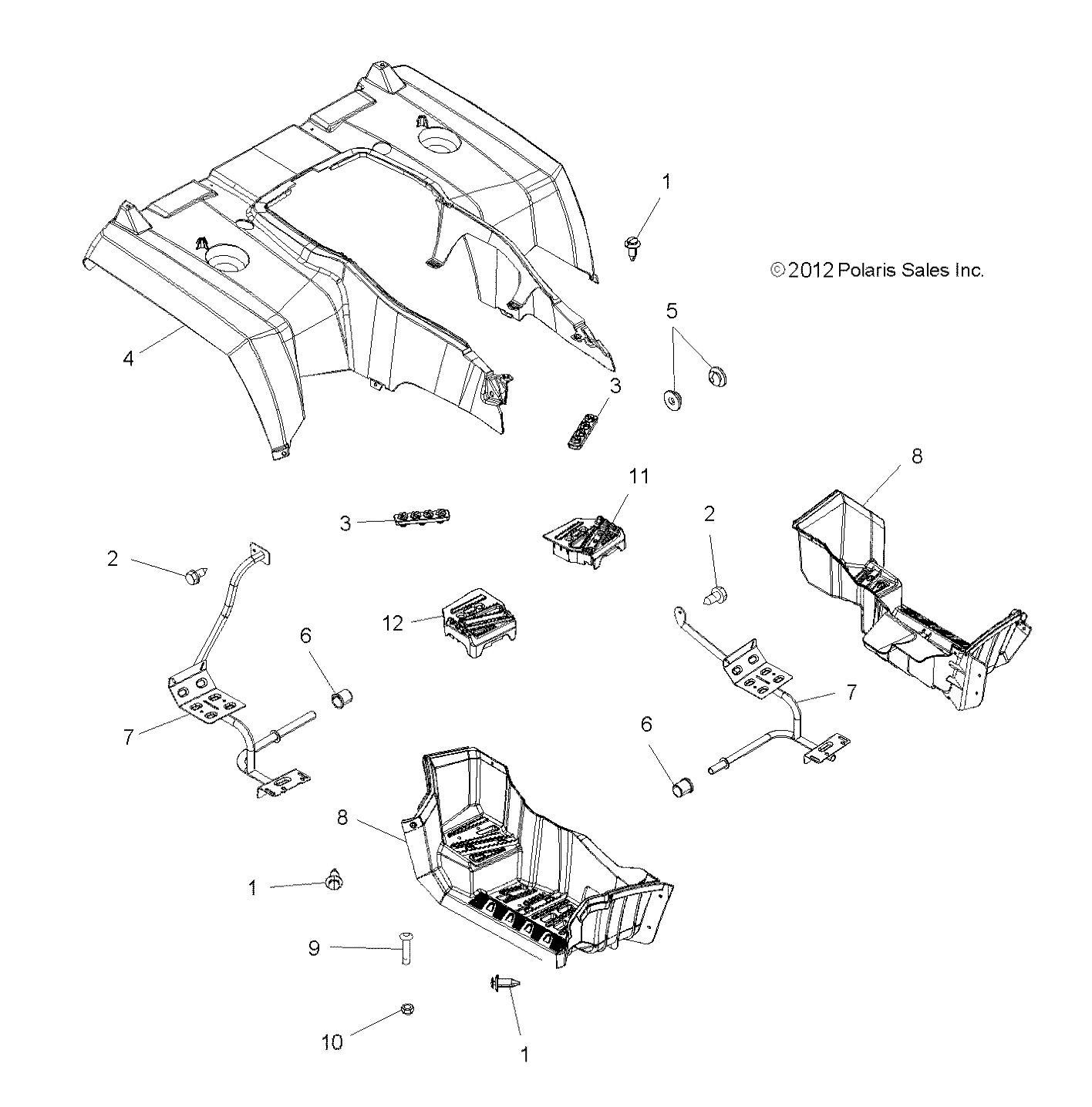 Foto diagrama Polaris que contem a peça 5436135-070