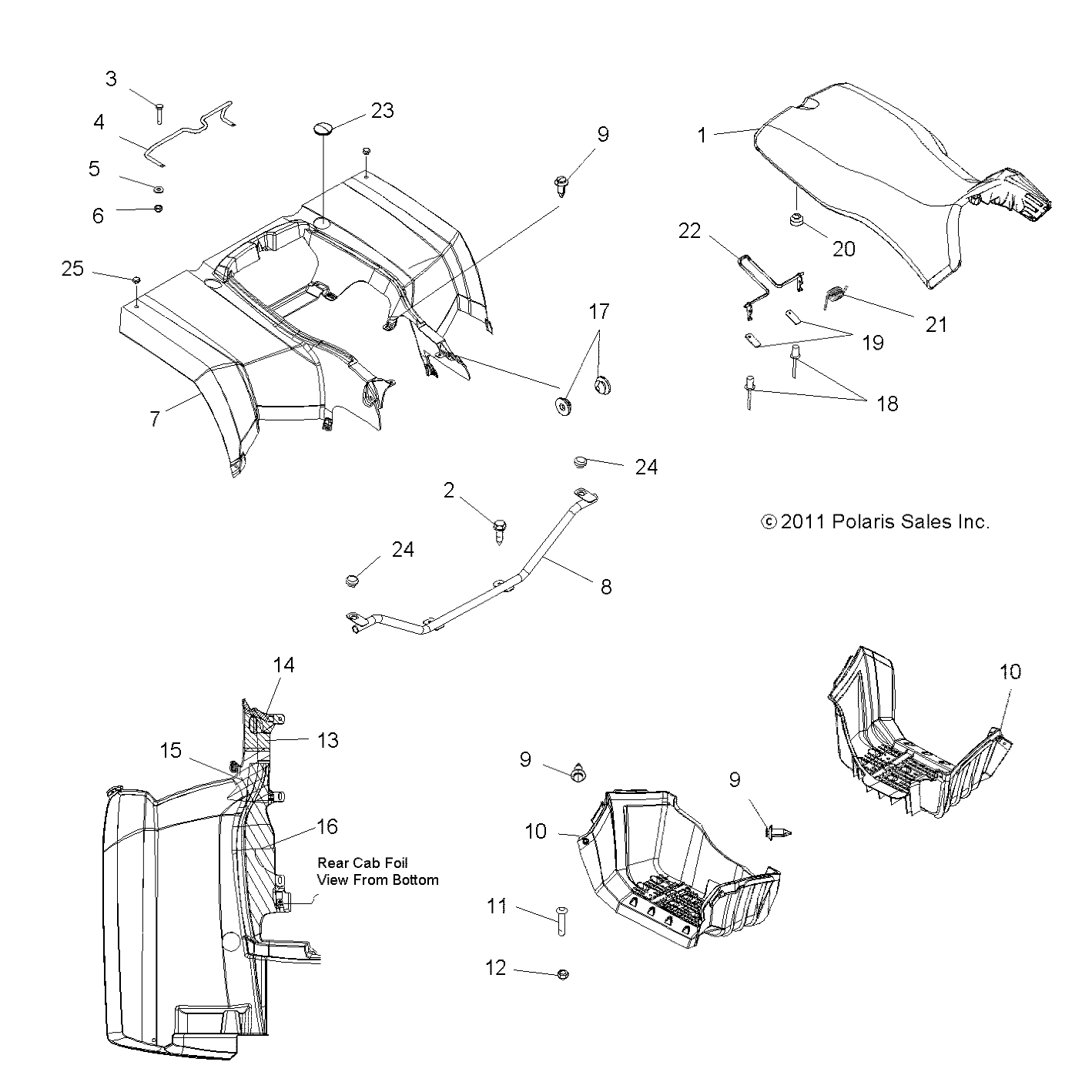 Foto diagrama Polaris que contem a peça 2684882-070