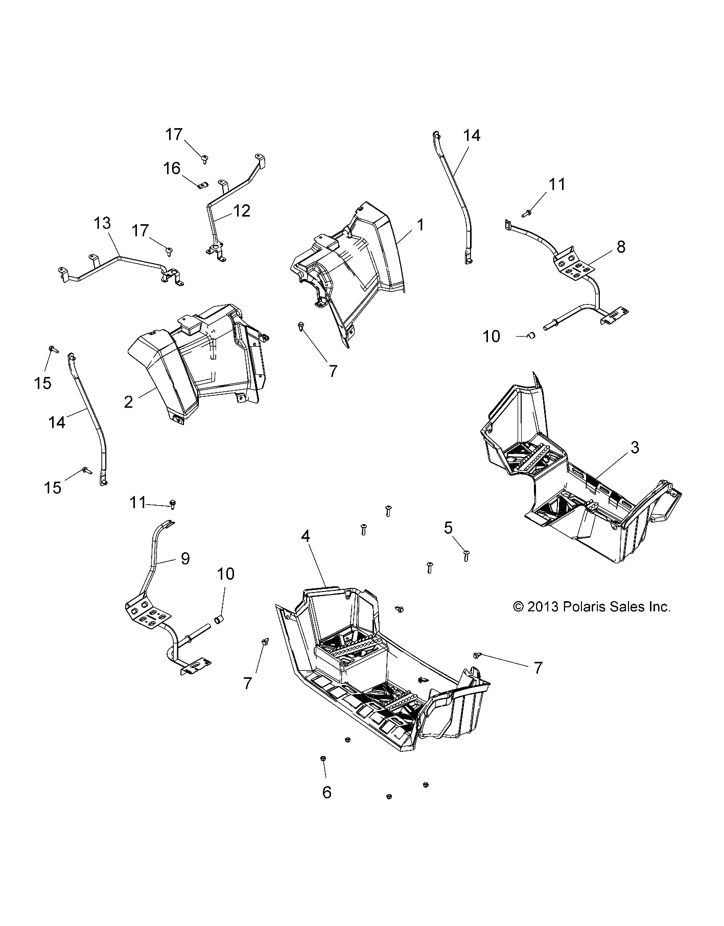 Part Number : 1020424-458 ASM-SUPPORT REAR CAB M.BLK