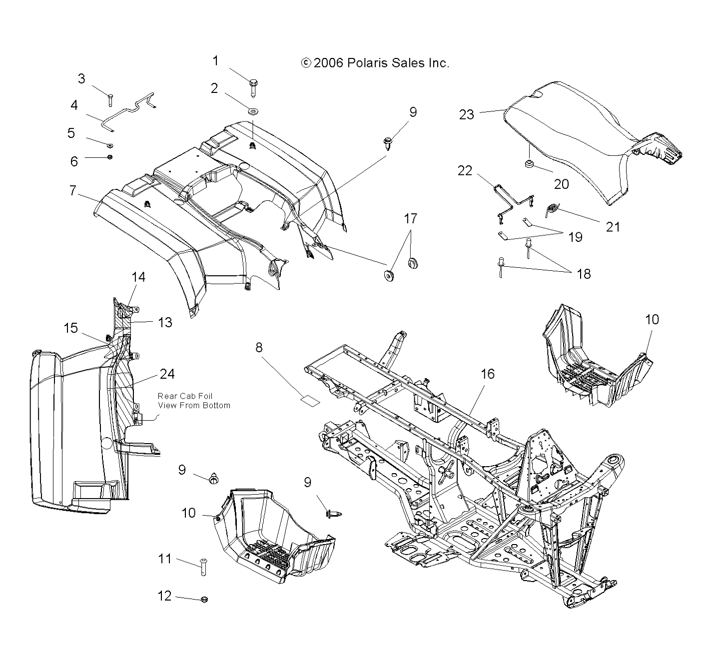 Foto diagrama Polaris que contem a peça 5246076