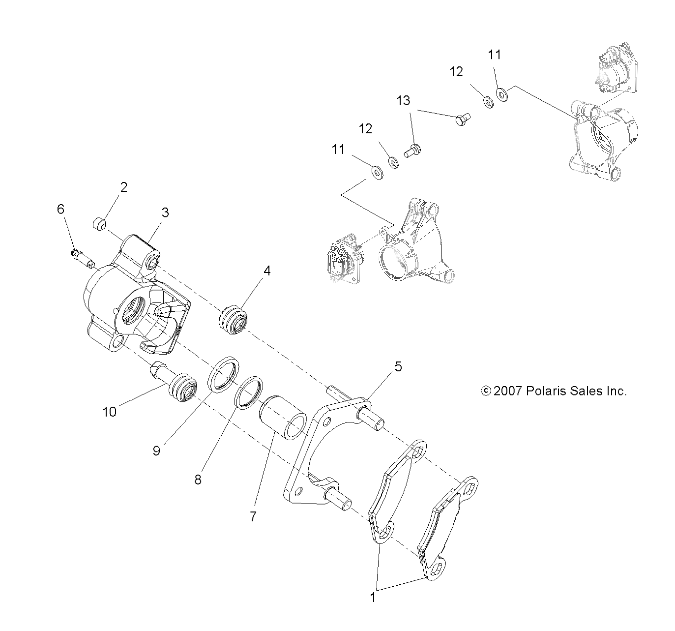 Foto diagrama Polaris que contem a peça 1911216