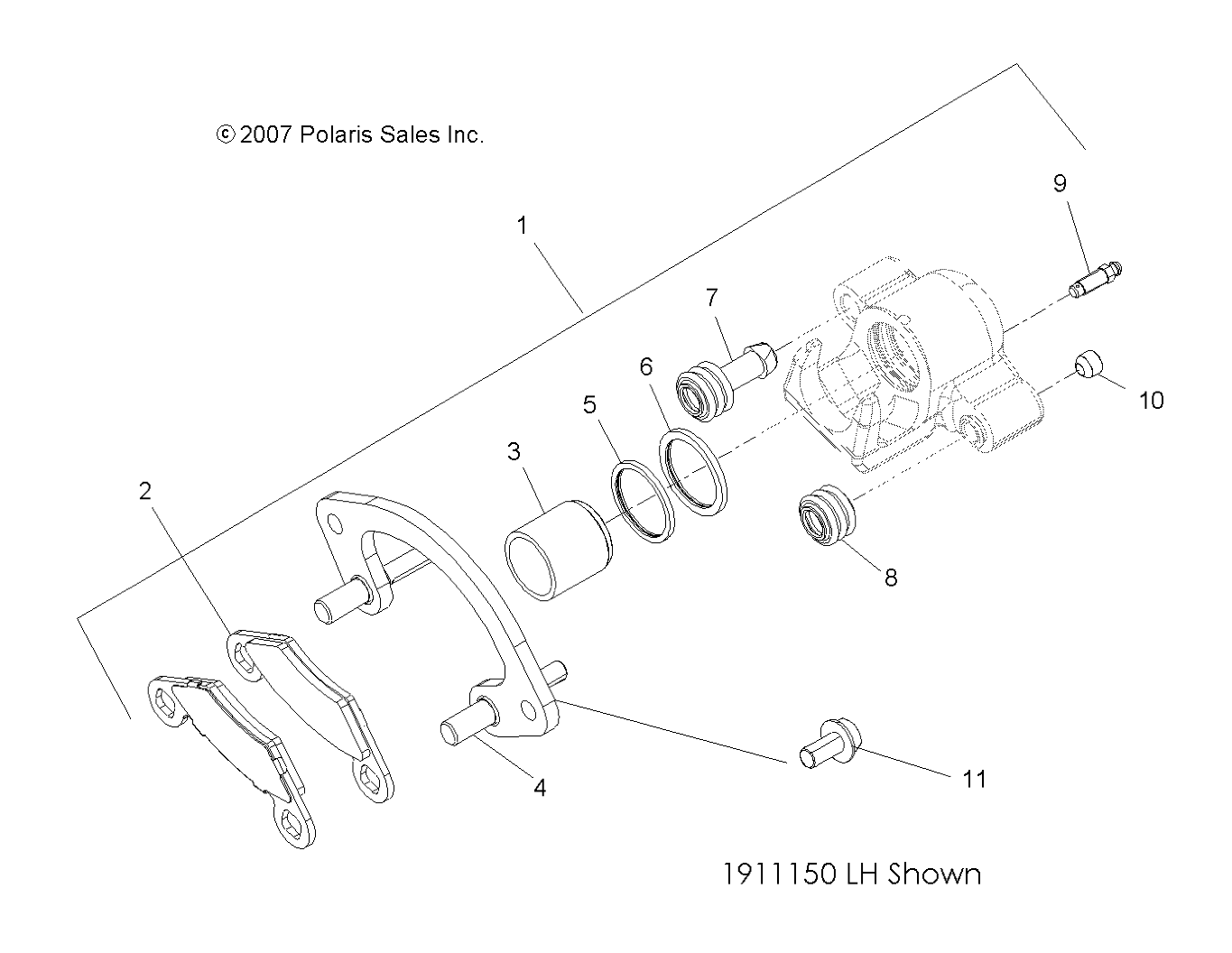 Part Number : 1912364 BRAKE CALIPER ASSEMBLY  FRONT