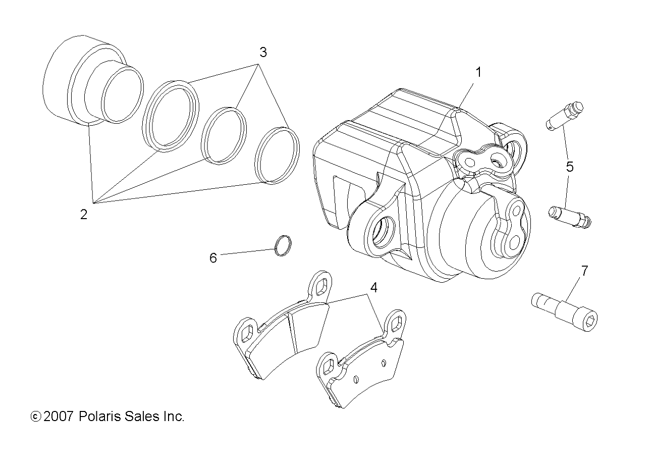 Foto diagrama Polaris que contem a peça 2201428