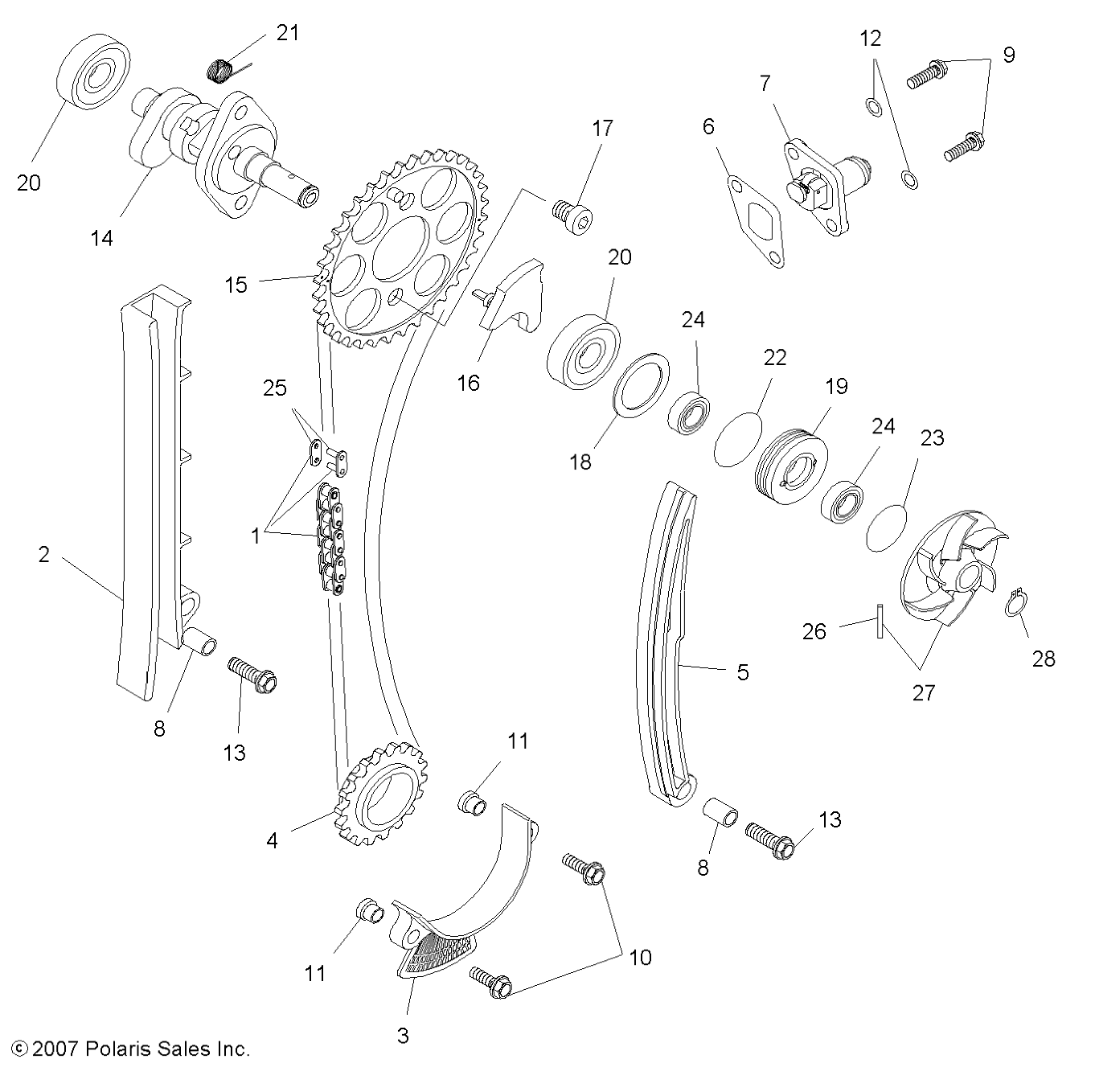 Foto diagrama Polaris que contem a peça 5813173