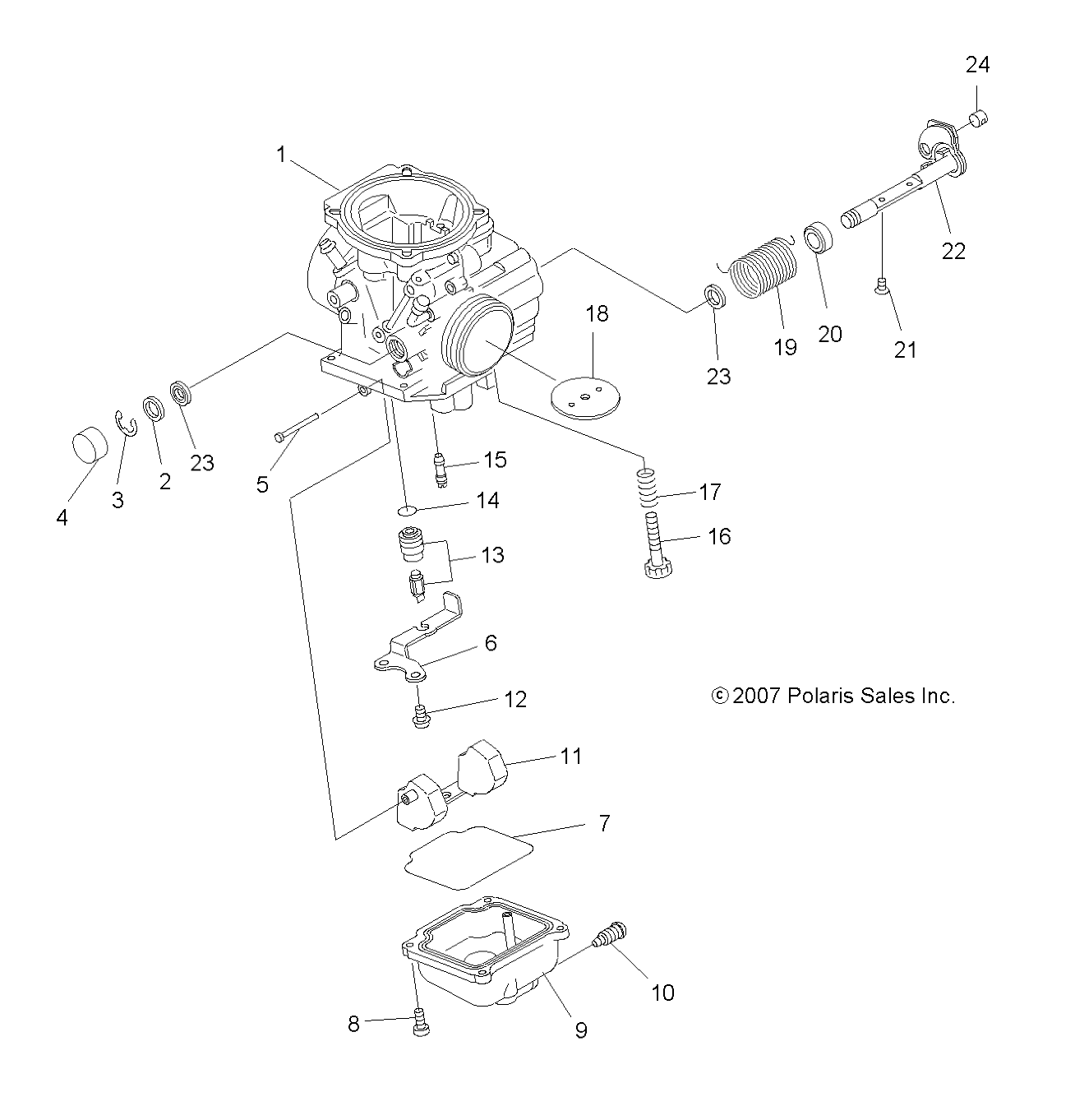 Foto diagrama Polaris que contem a peça 3130502