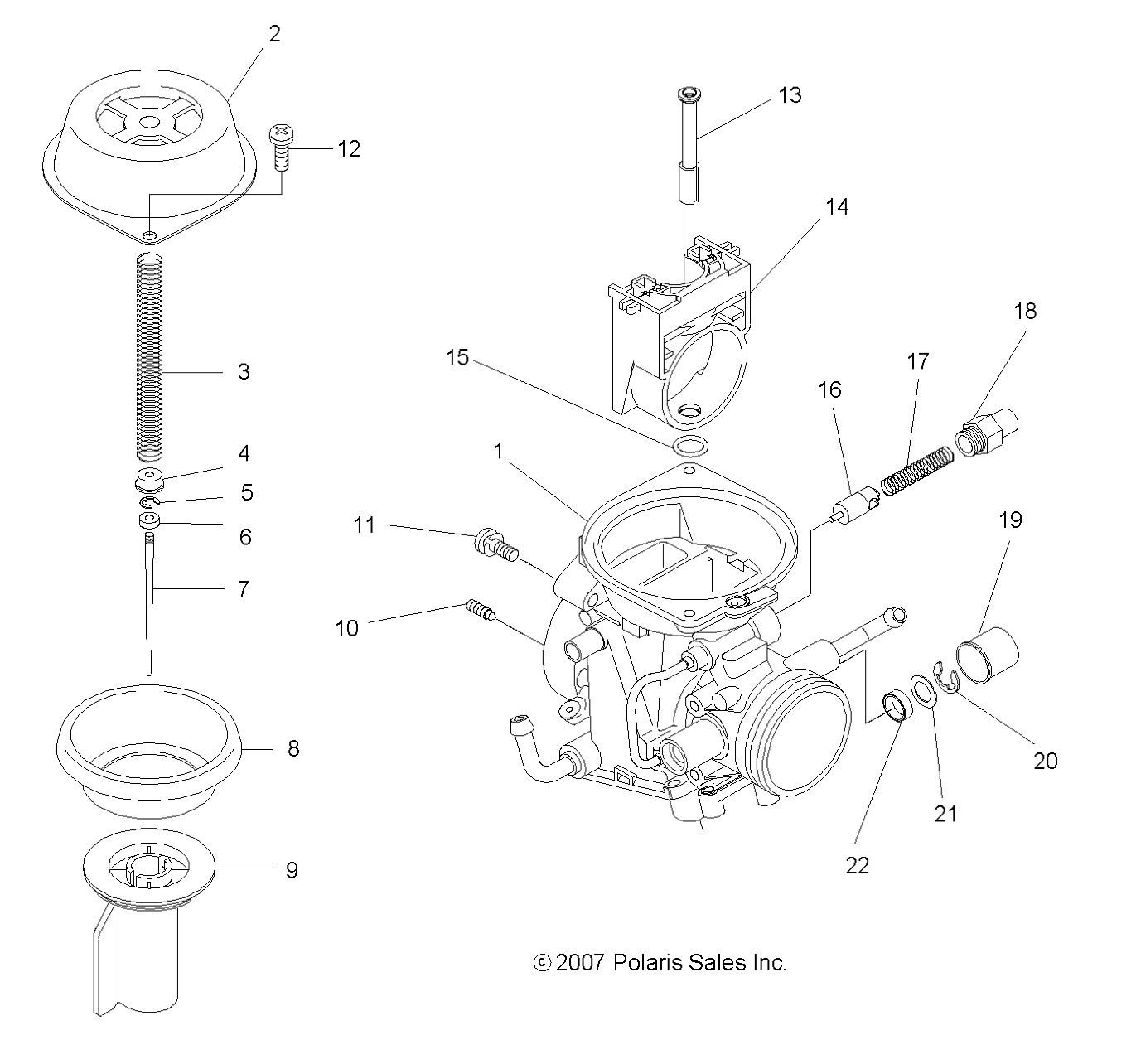 Foto diagrama Polaris que contem a peça 3131358