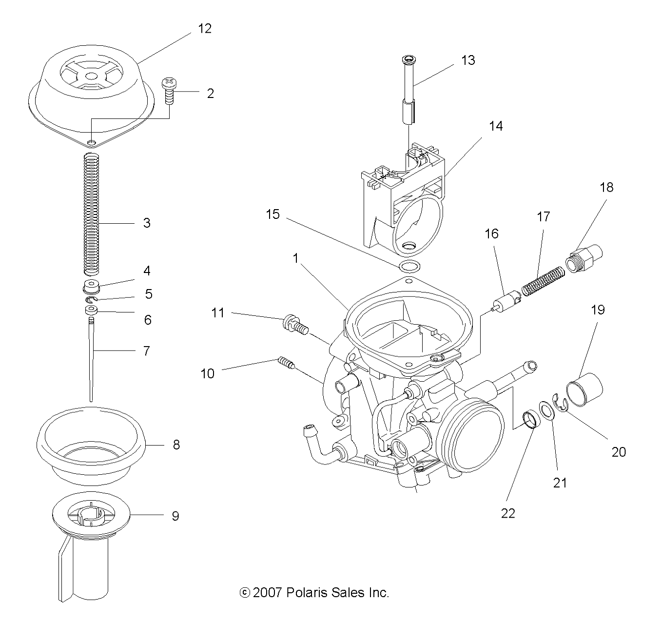 Foto diagrama Polaris que contem a peça 3130910