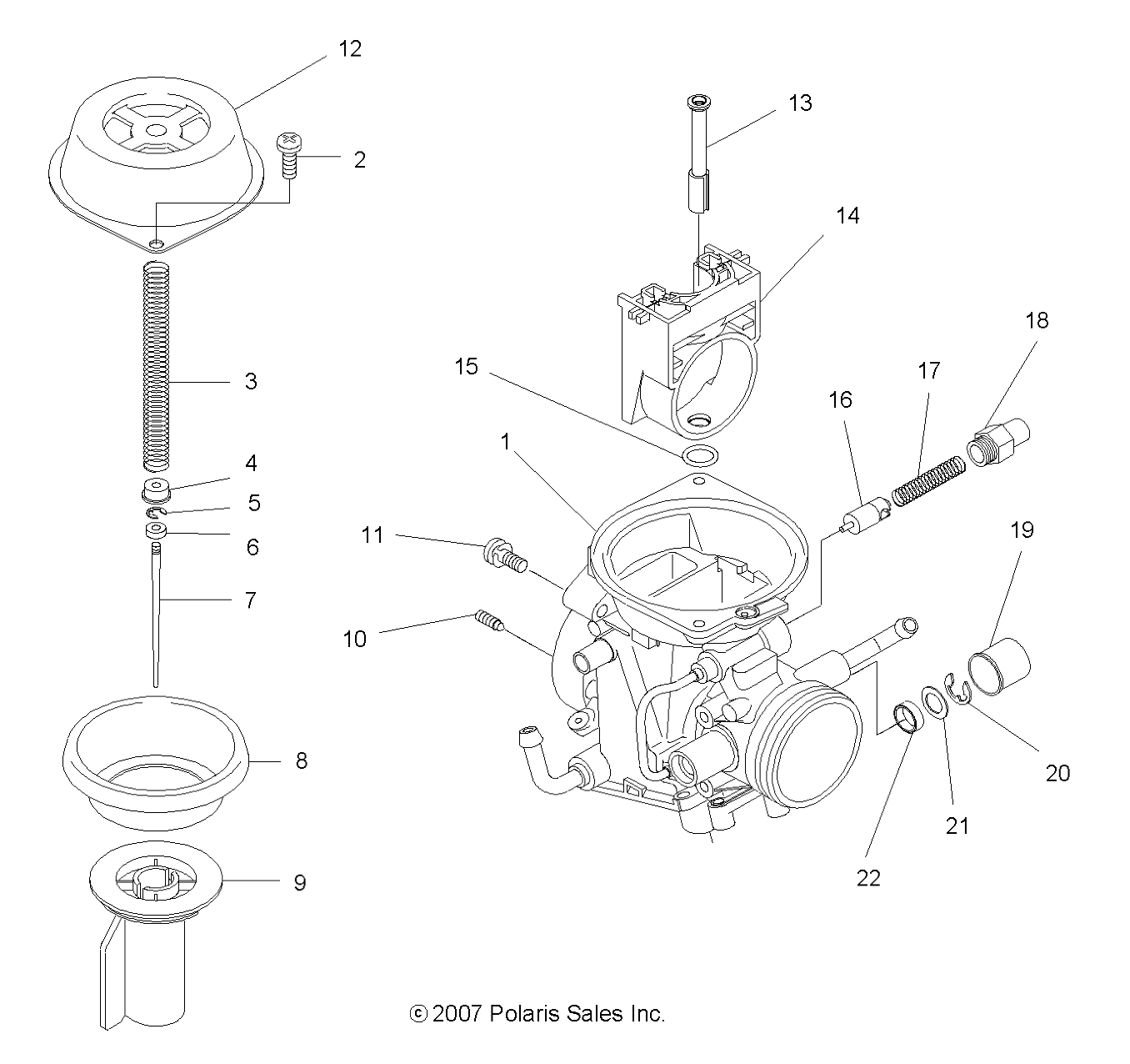 Foto diagrama Polaris que contem a peça 3130911