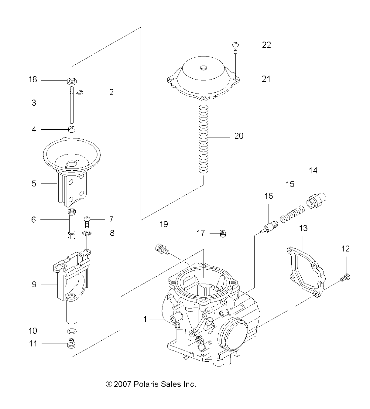 Foto diagrama Polaris que contem a peça 3130732