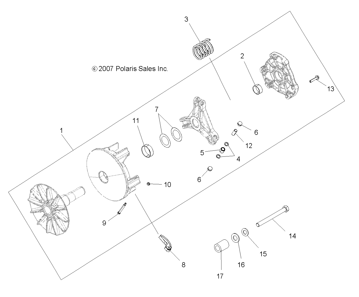 Foto diagrama Polaris que contem a peça 5632281