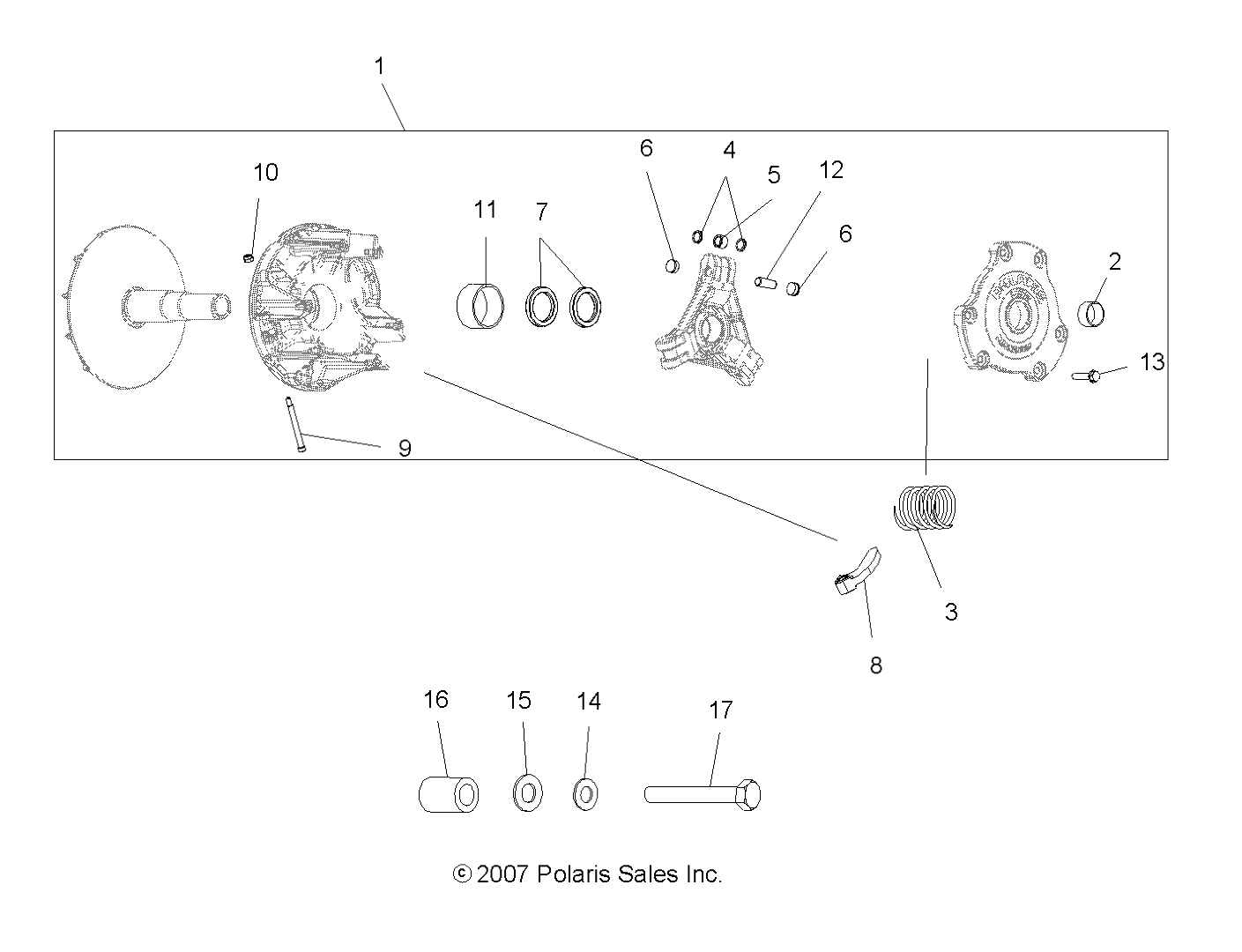 Foto diagrama Polaris que contem a peça 1322888