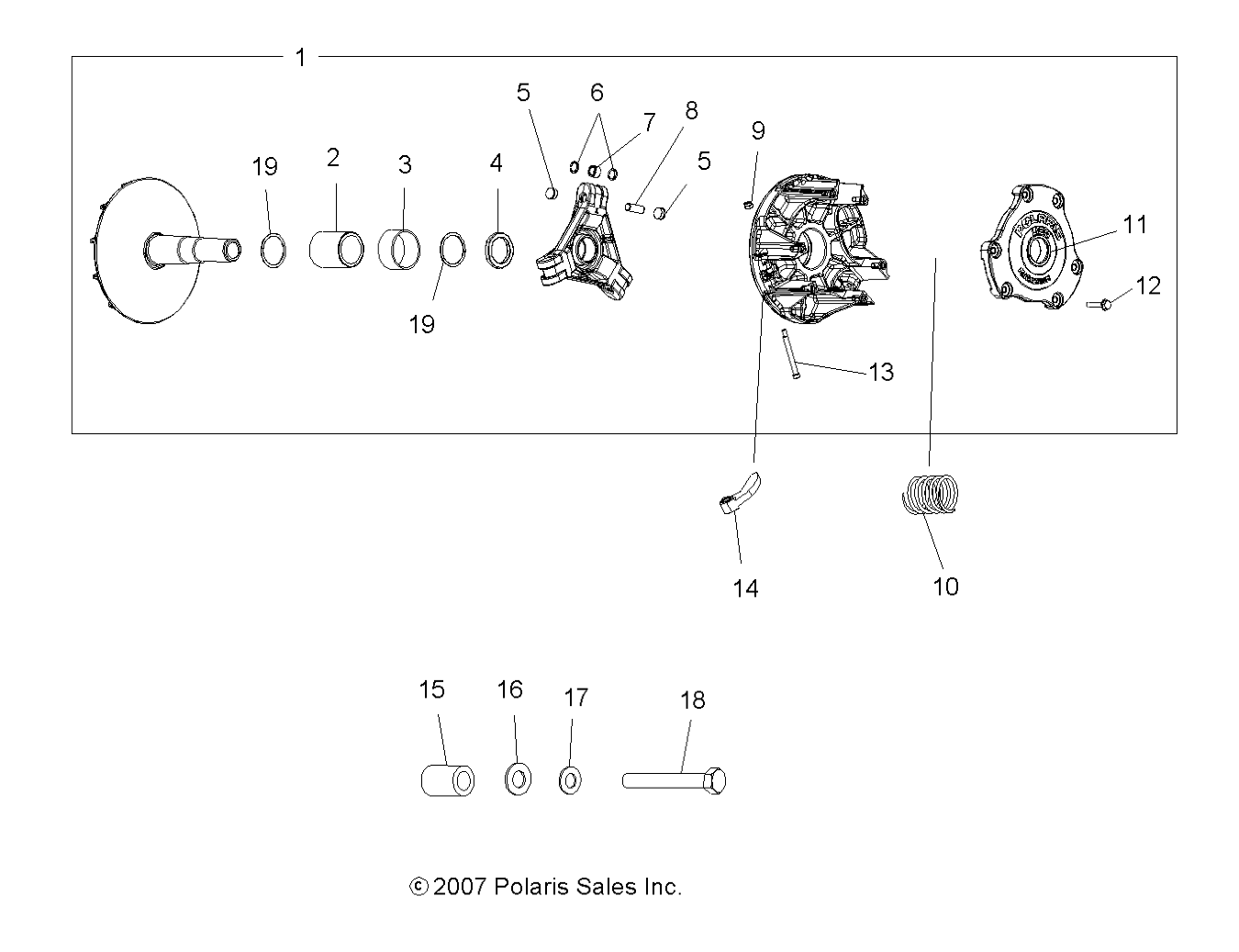 Foto diagrama Polaris que contem a peça 7041157