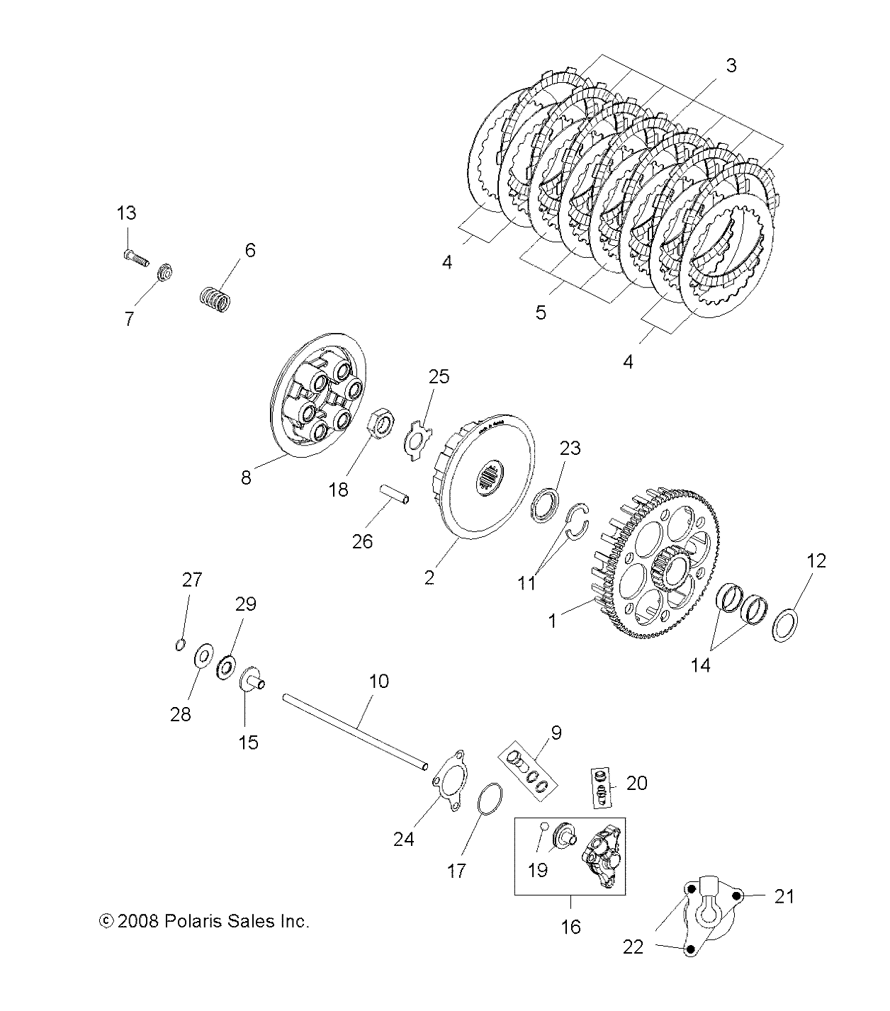 Foto diagrama Polaris que contem a peça 7518737