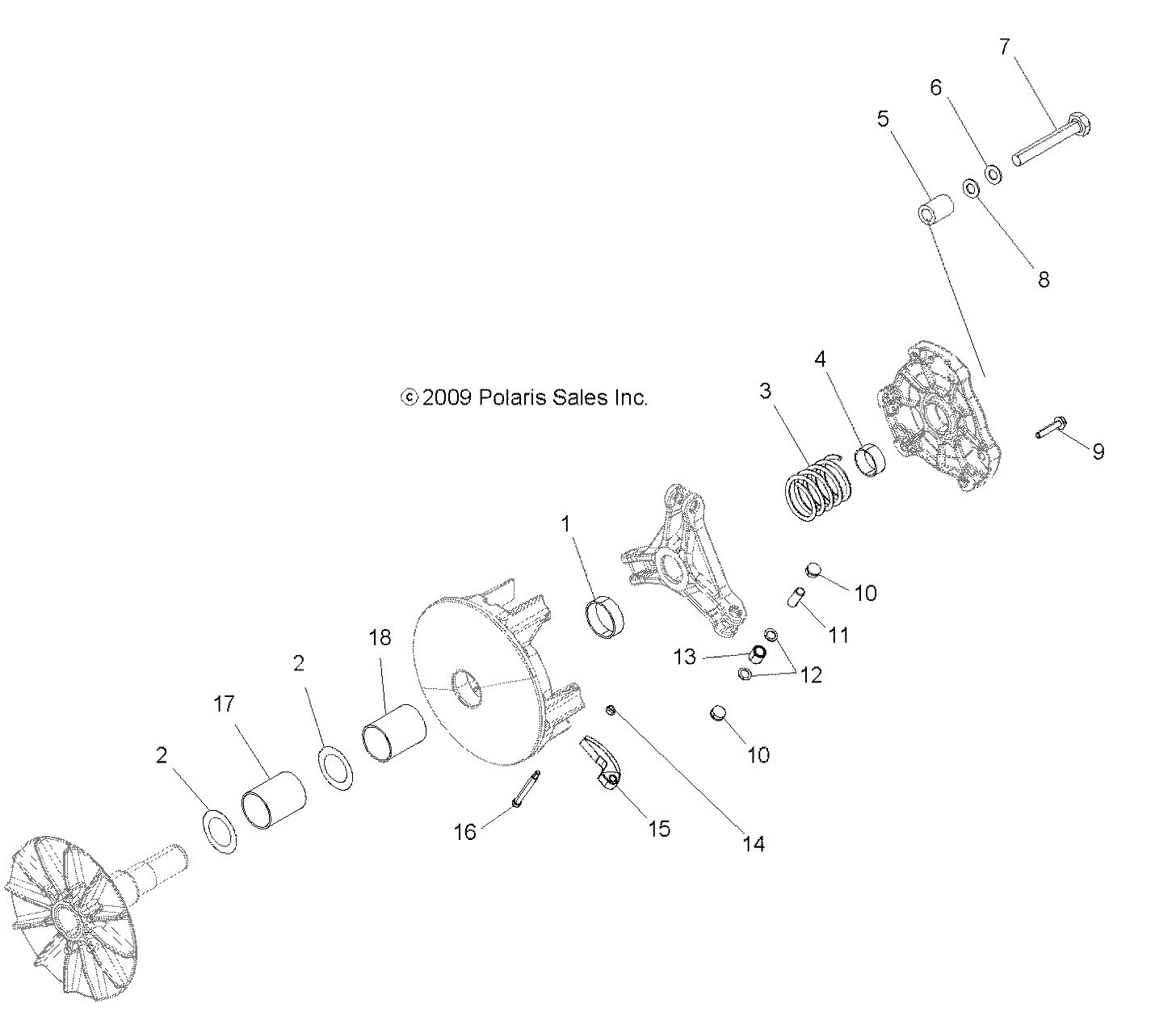 Foto diagrama Polaris que contem a peça 7518197