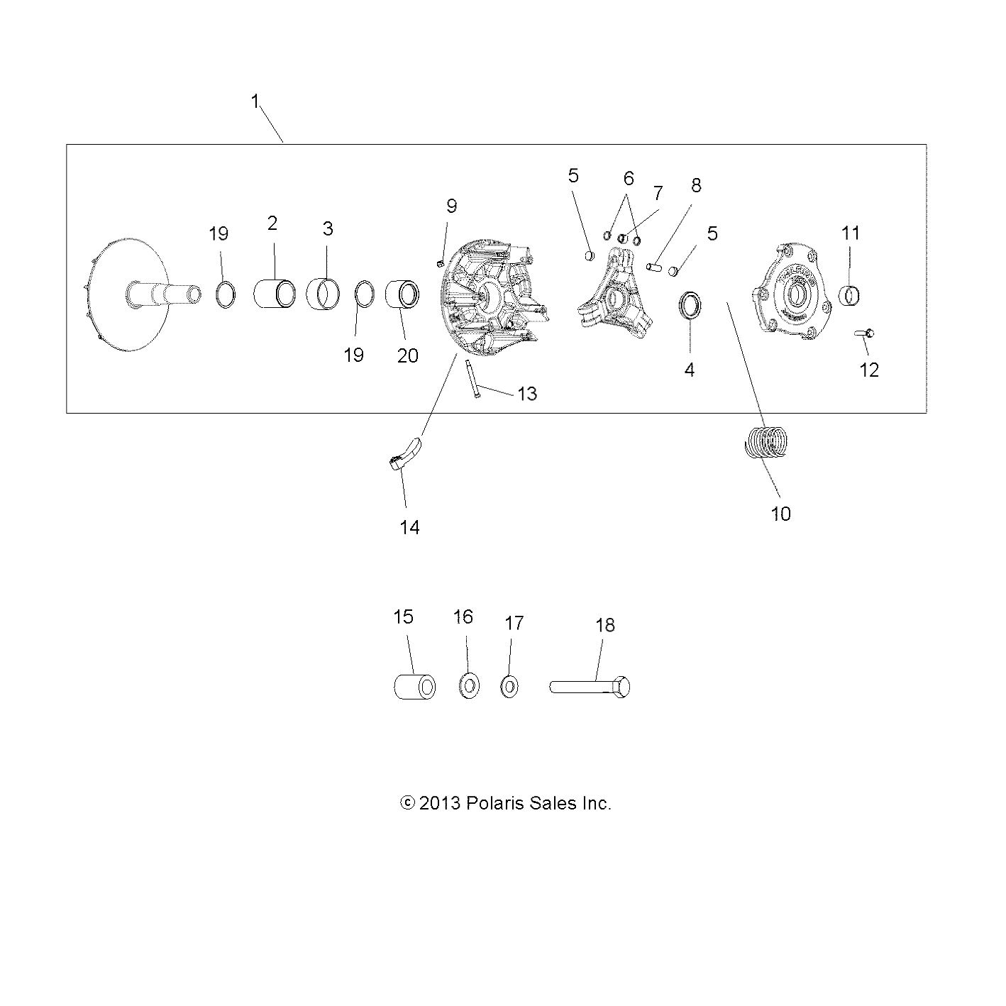 Foto diagrama Polaris que contem a peça 1323167