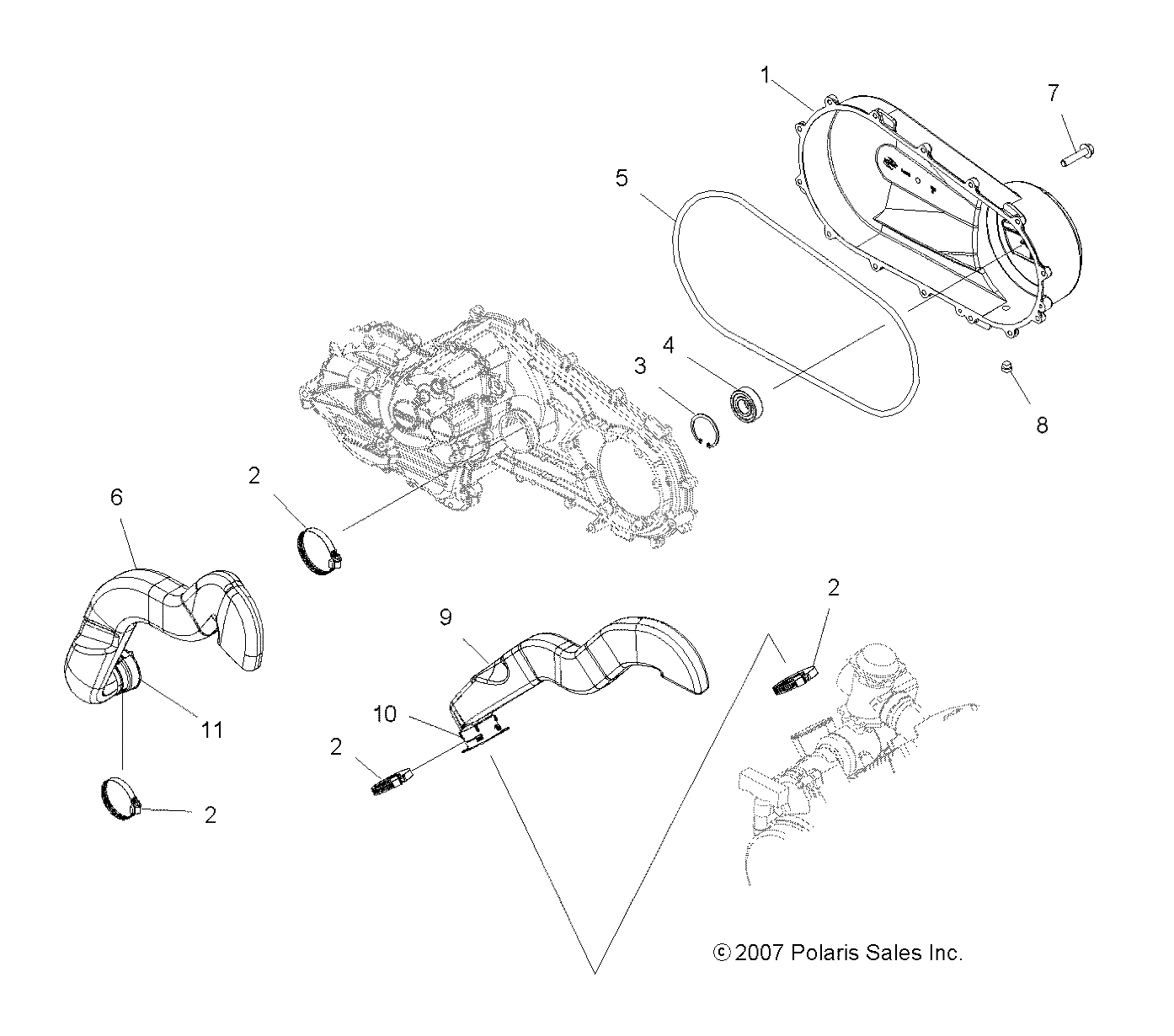 Foto diagrama Polaris que contem a peça 3233640