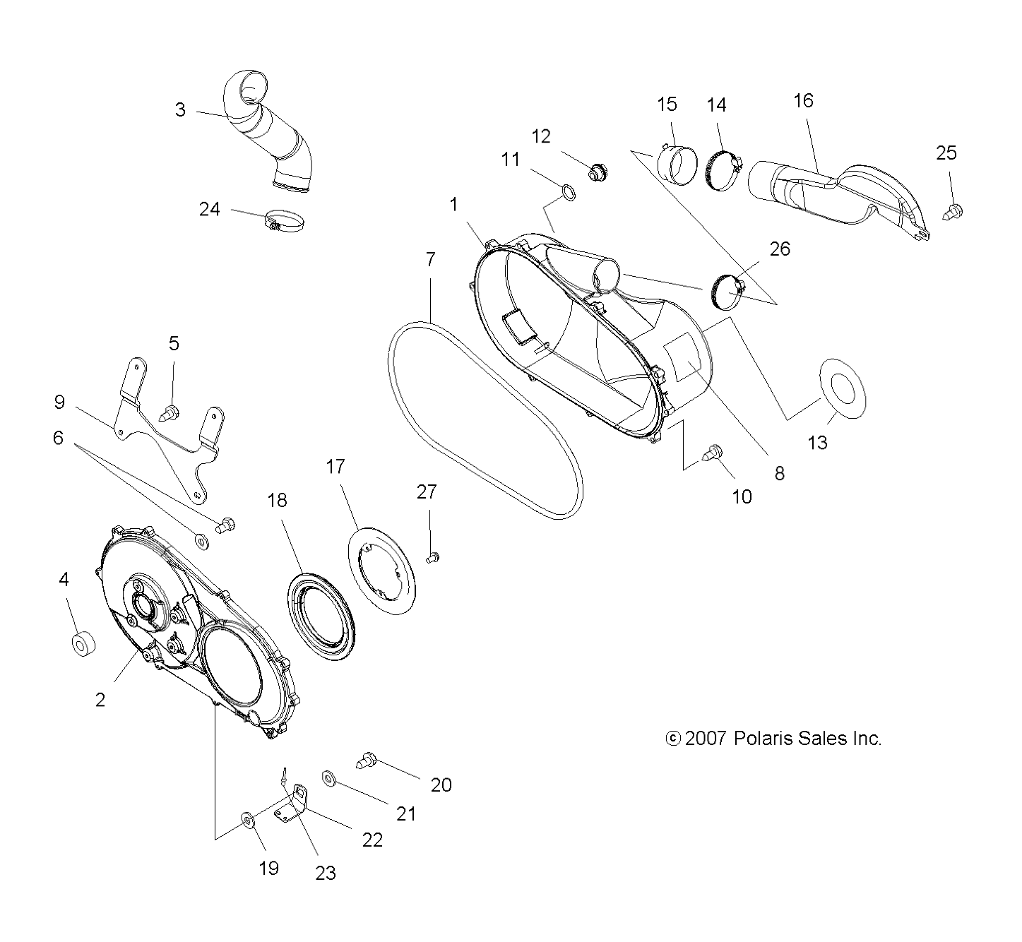 Foto diagrama Polaris que contem a peça 2201851