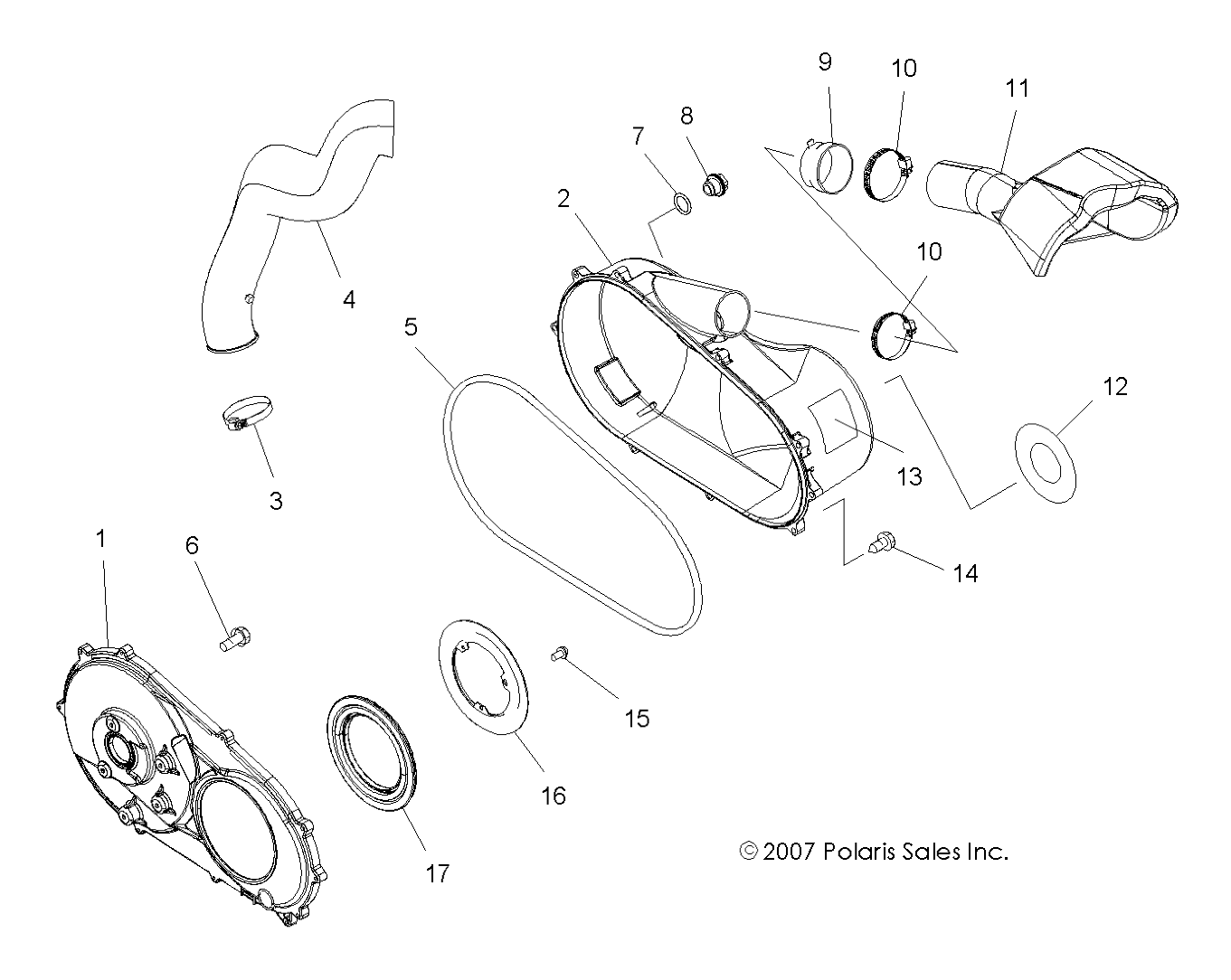 Foto diagrama Polaris que contem a peça 7172746