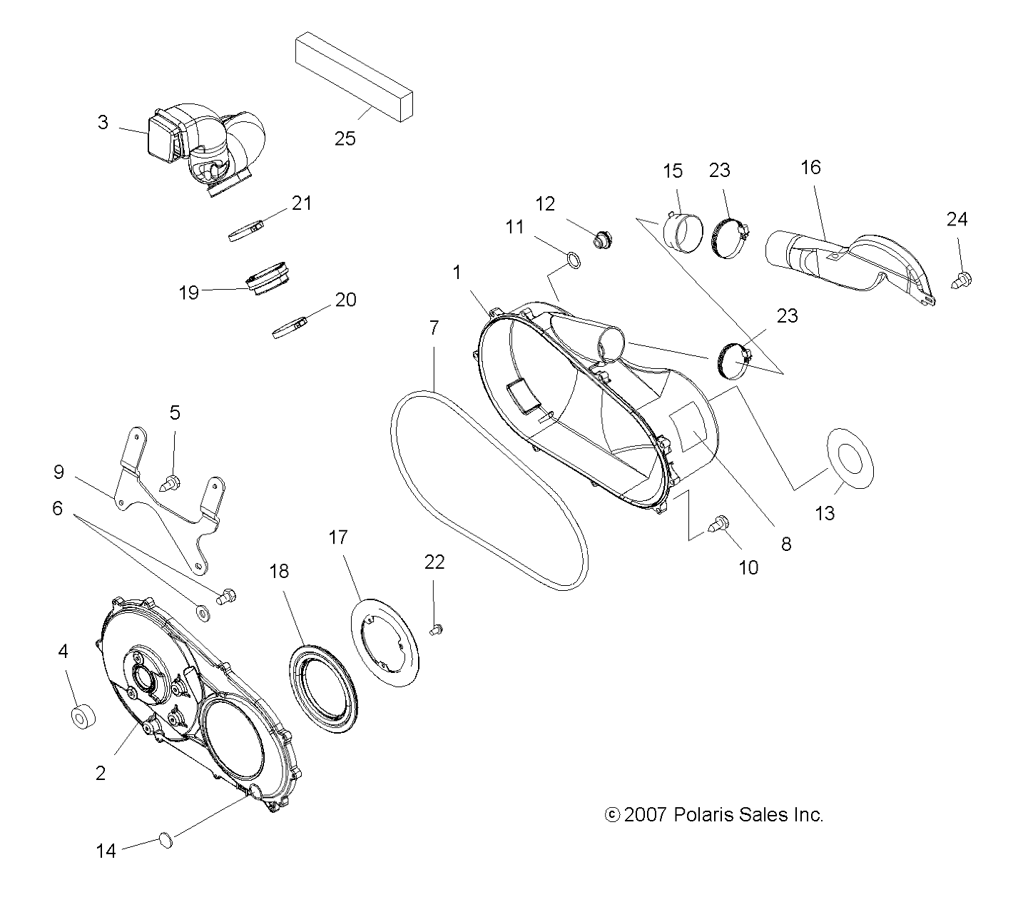 Foto diagrama Polaris que contem a peça 5436951