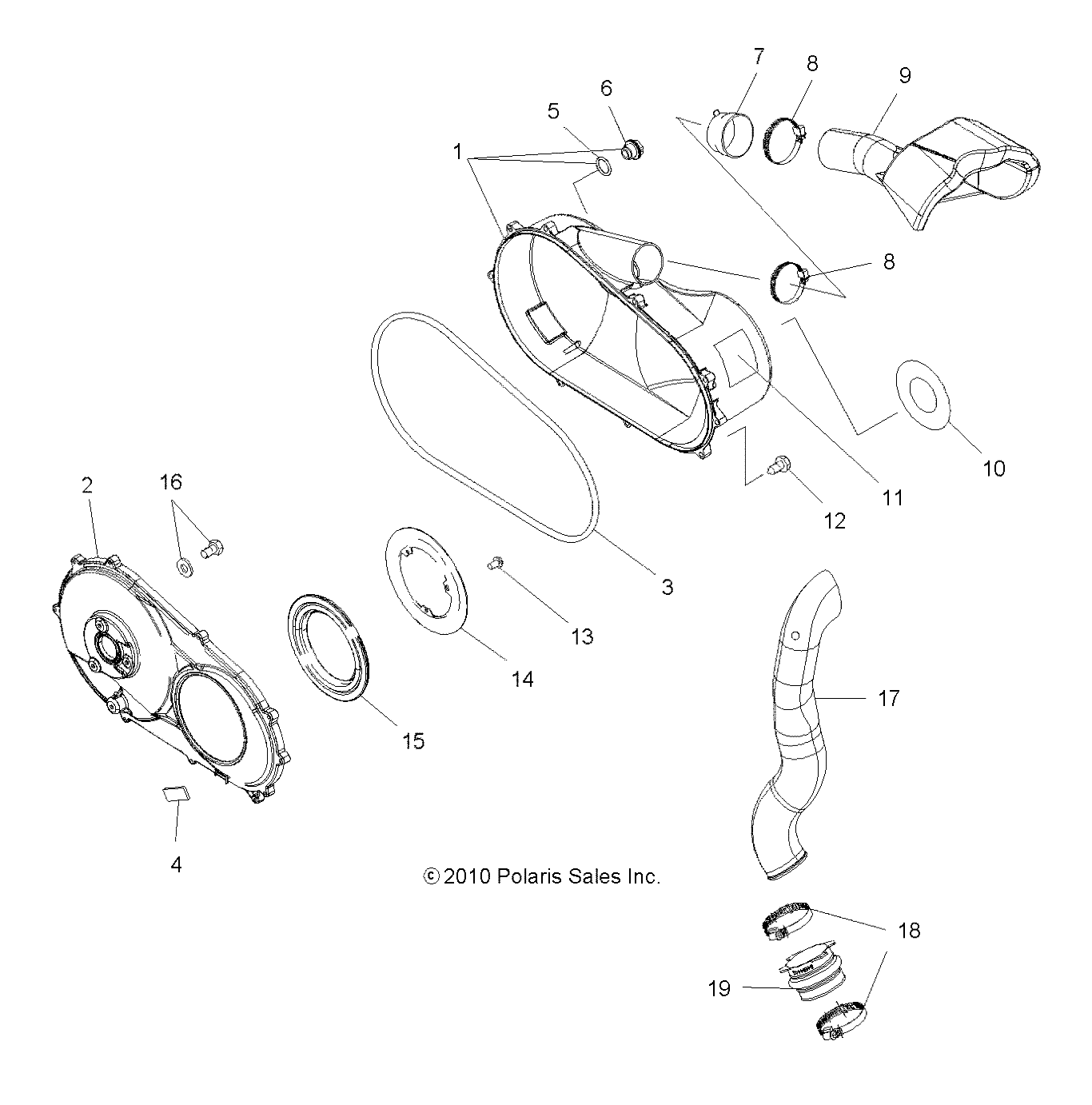 Foto diagrama Polaris que contem a peça 5434044