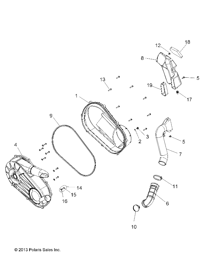 Part Number : 5450726 DUCT-INTAKE CLUTCH