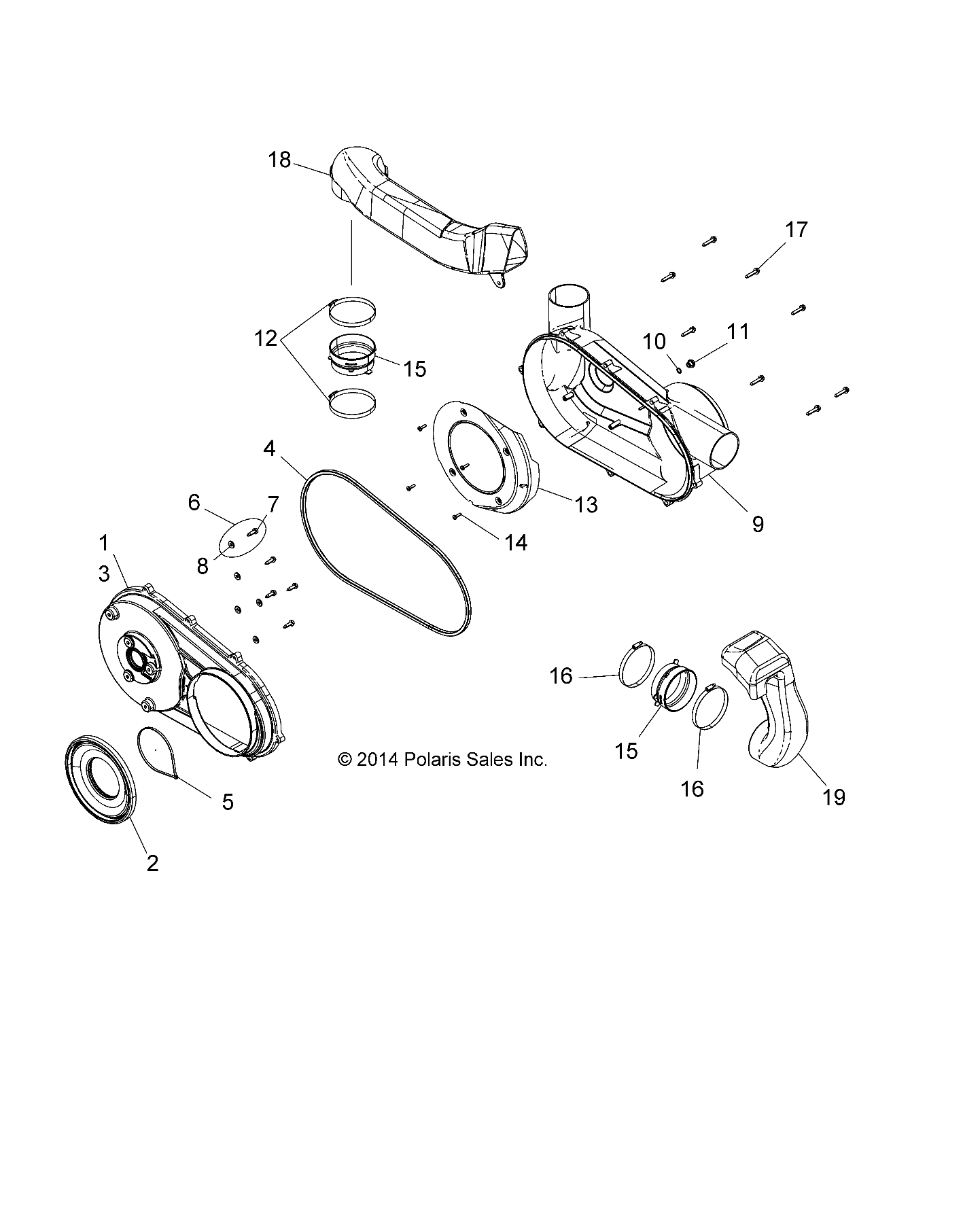 Foto diagrama Polaris que contem a peça 5450209-070