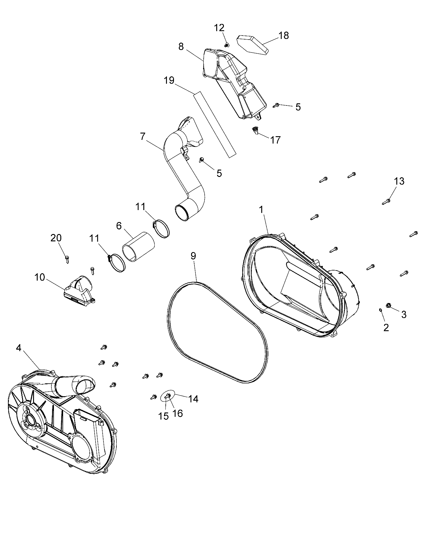 Part Number : 5452670 DUCT-CLUTCH AIR IN